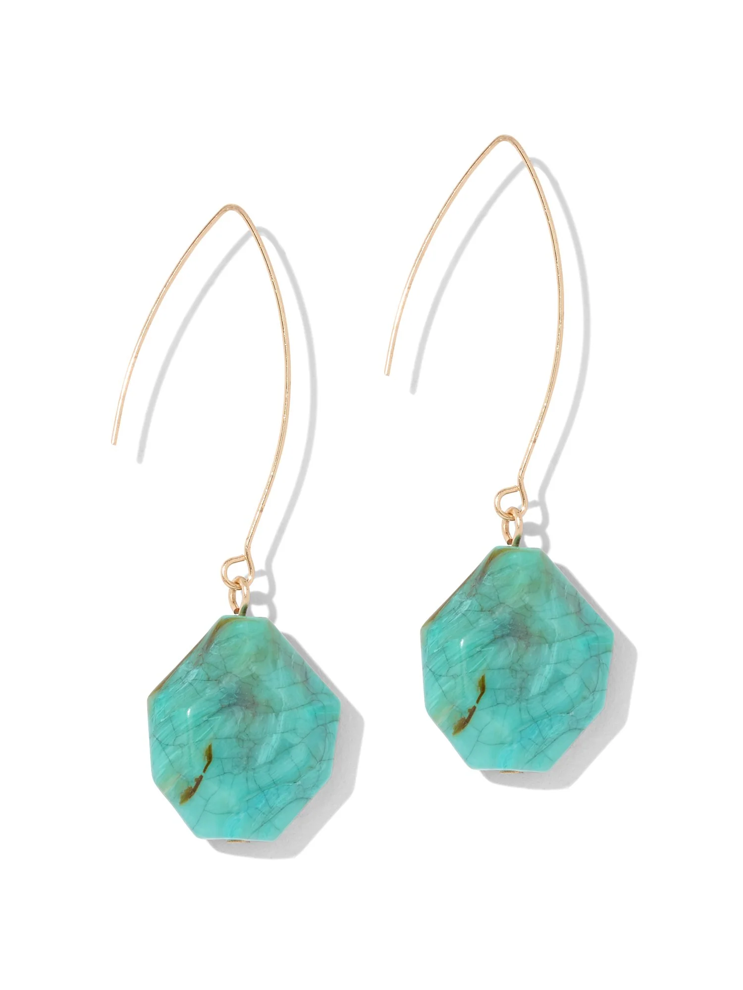 Faux-Turquoise Drop Earring