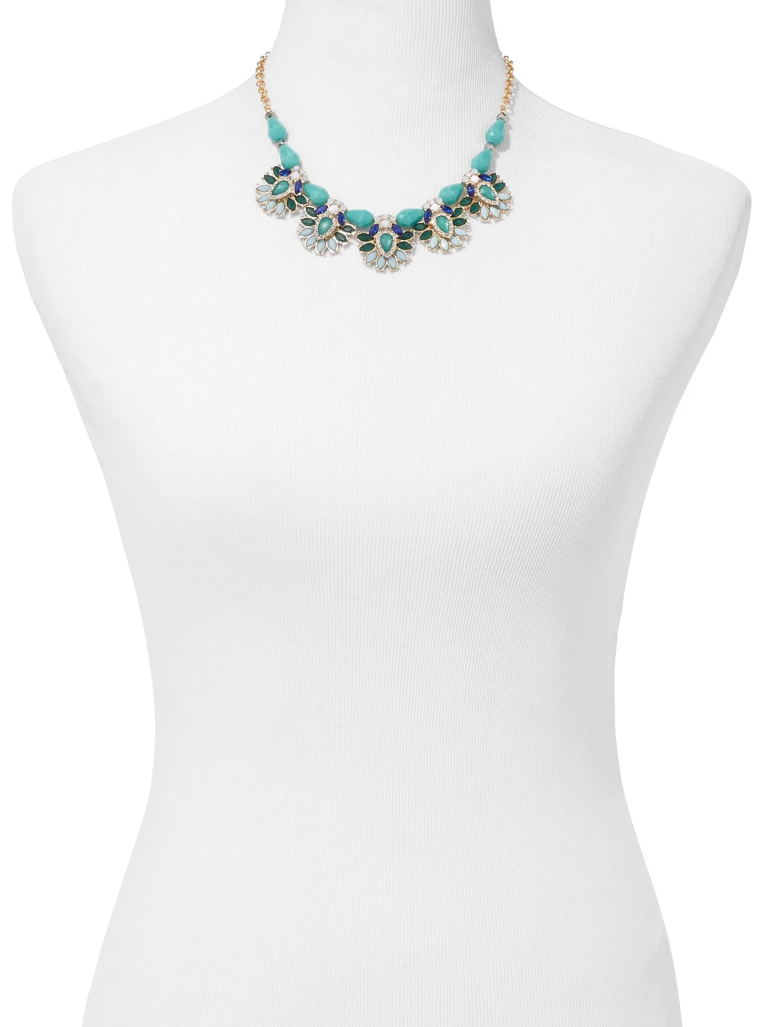 Faux-Turquoise Statement Necklace - Image 2