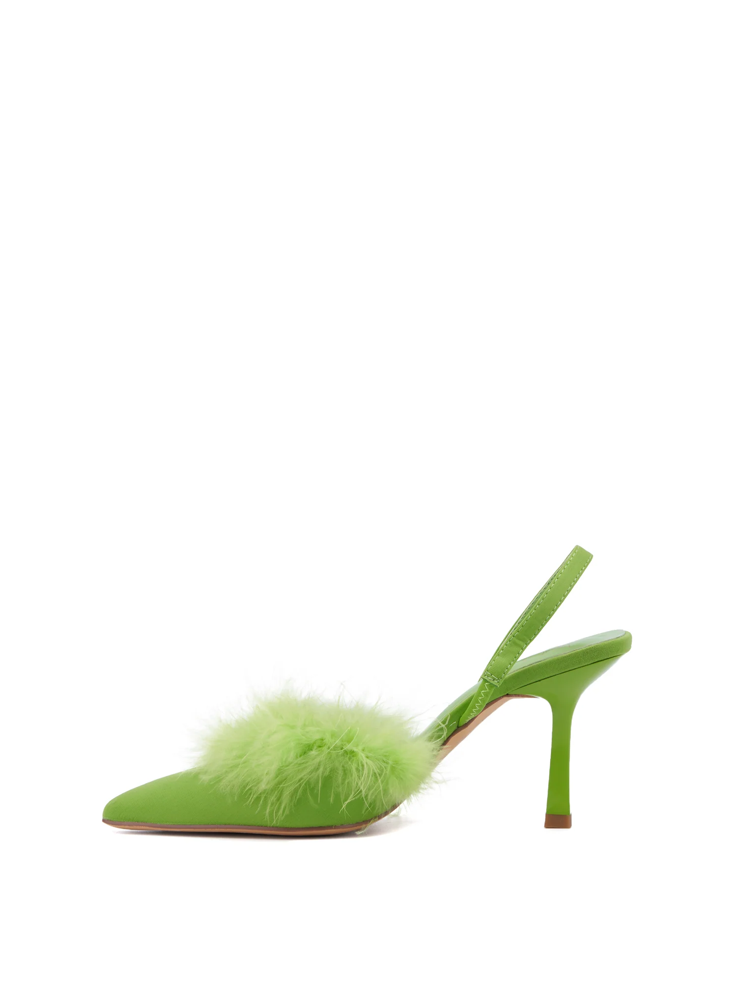 Feather-Embellished Slingback Heel - Image 10