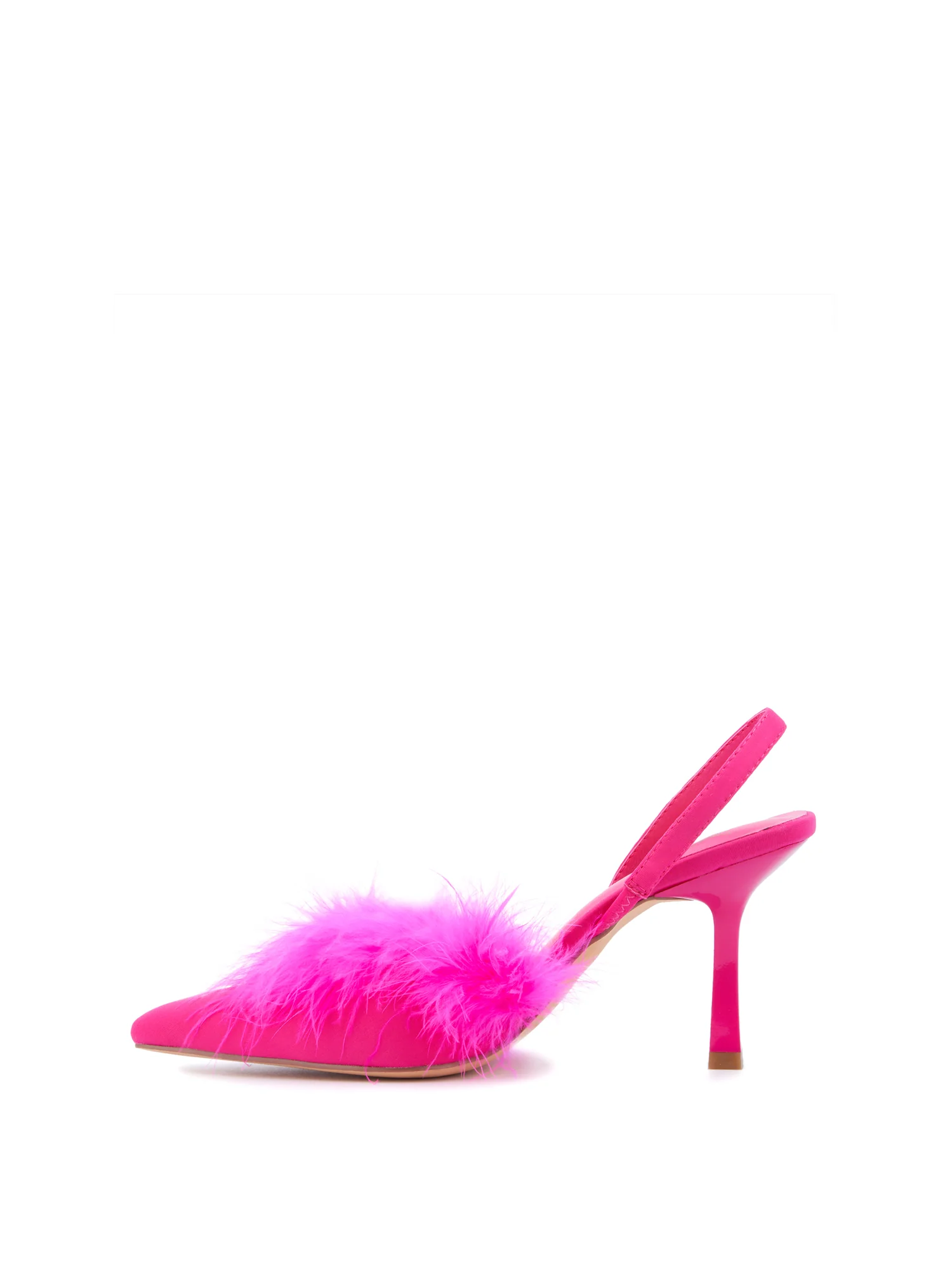 Feather-Embellished Slingback Heel - Image 3
