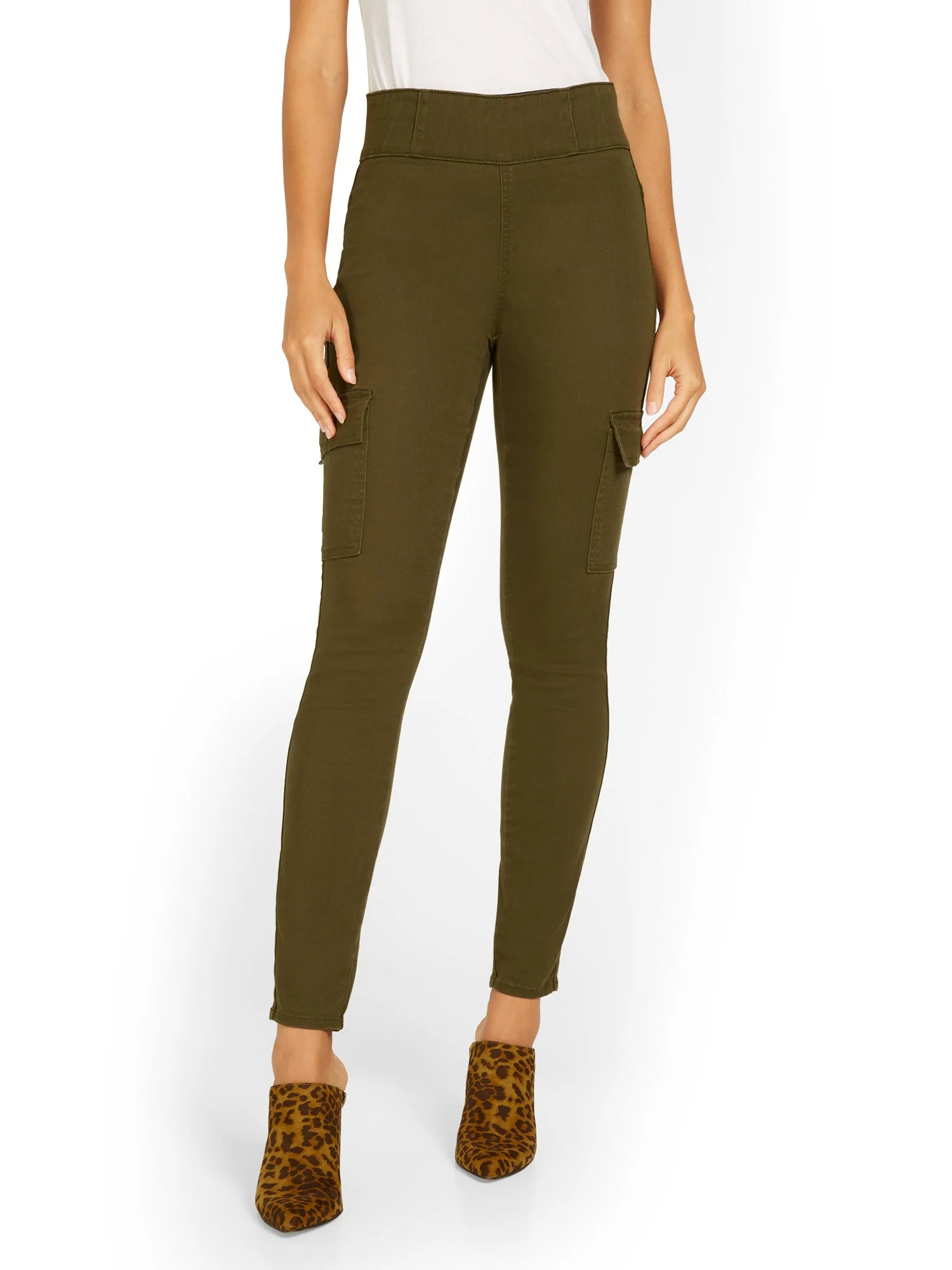 Feel Good High-Waisted No-Gap Pull-On Super-Skinny Cargo Jeans - Image 5