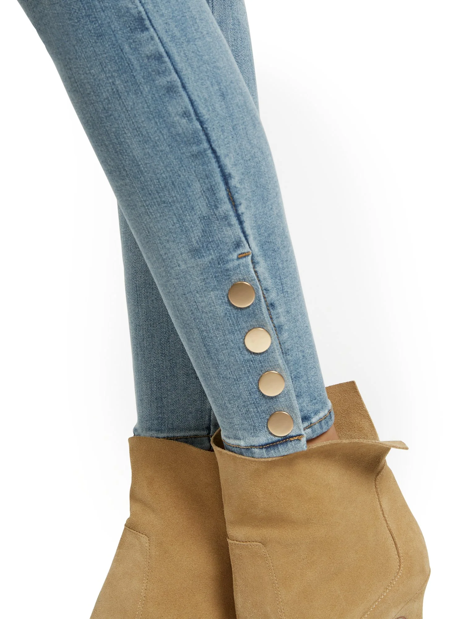 Feel Good High-Waisted No Gap Pull-On Super-Skinny Jeans - Blue Love - Image 6