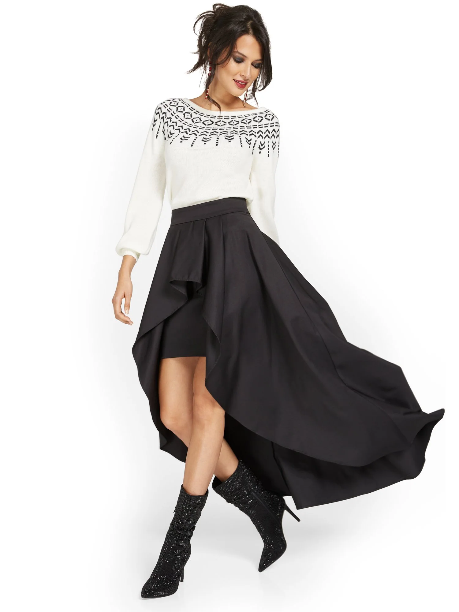 Flare High-Low Maxi Skirt - Image 2