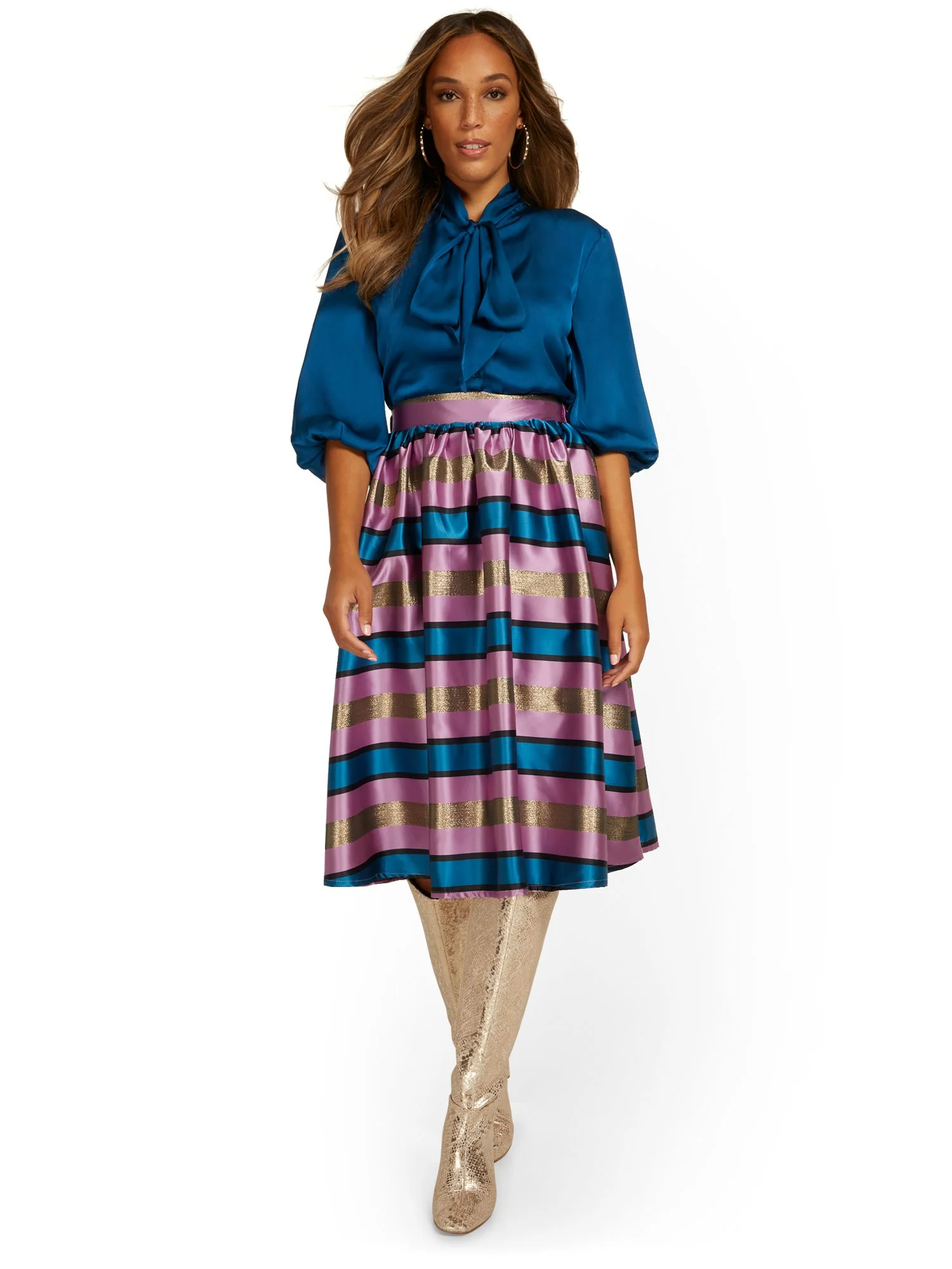 Flare Jacquard Skirt - Image 4