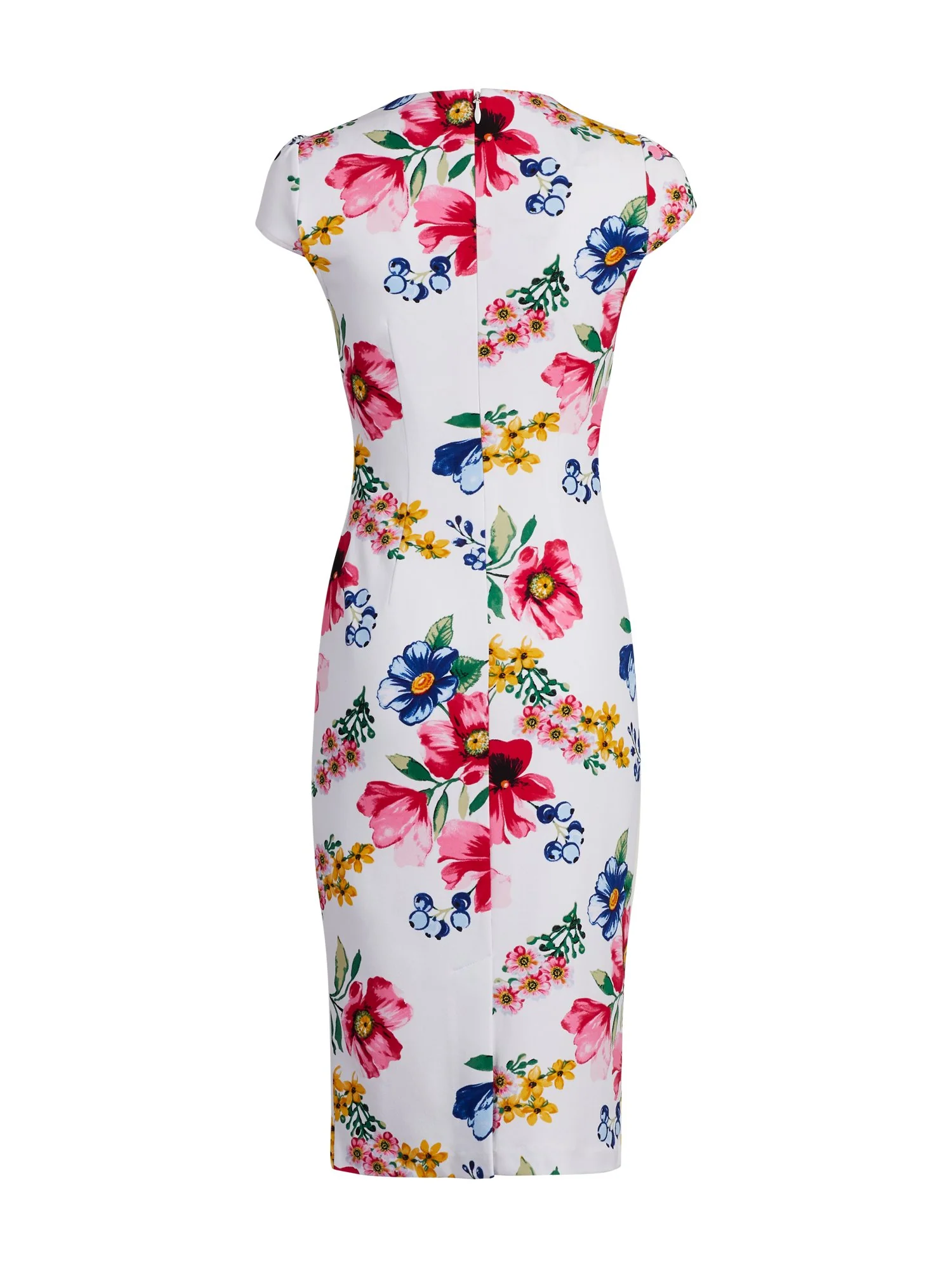 Floral Cap-Sleeve Sheath Dress - Image 3