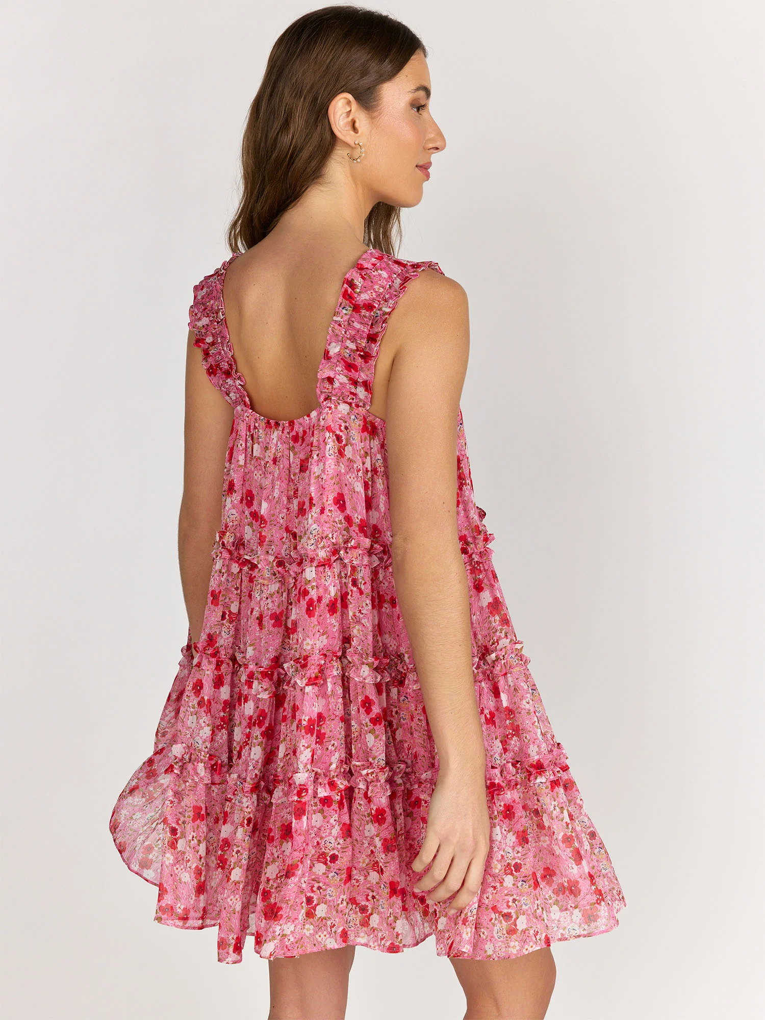 English Factory Floral Chiffon Flounce Mini Dress - Brands We Love - Image 4