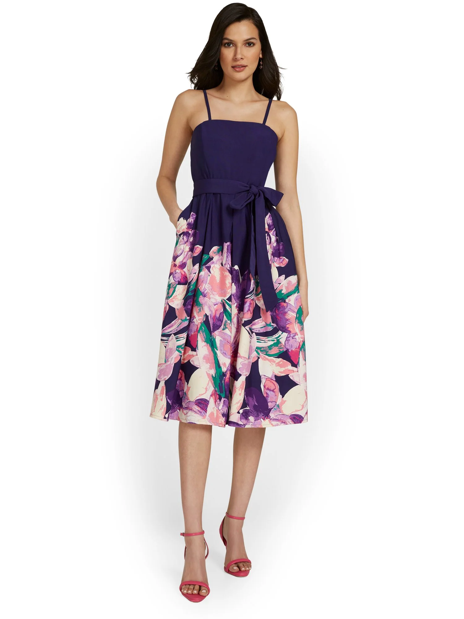 Floral Flare Midi Dress - Image 4