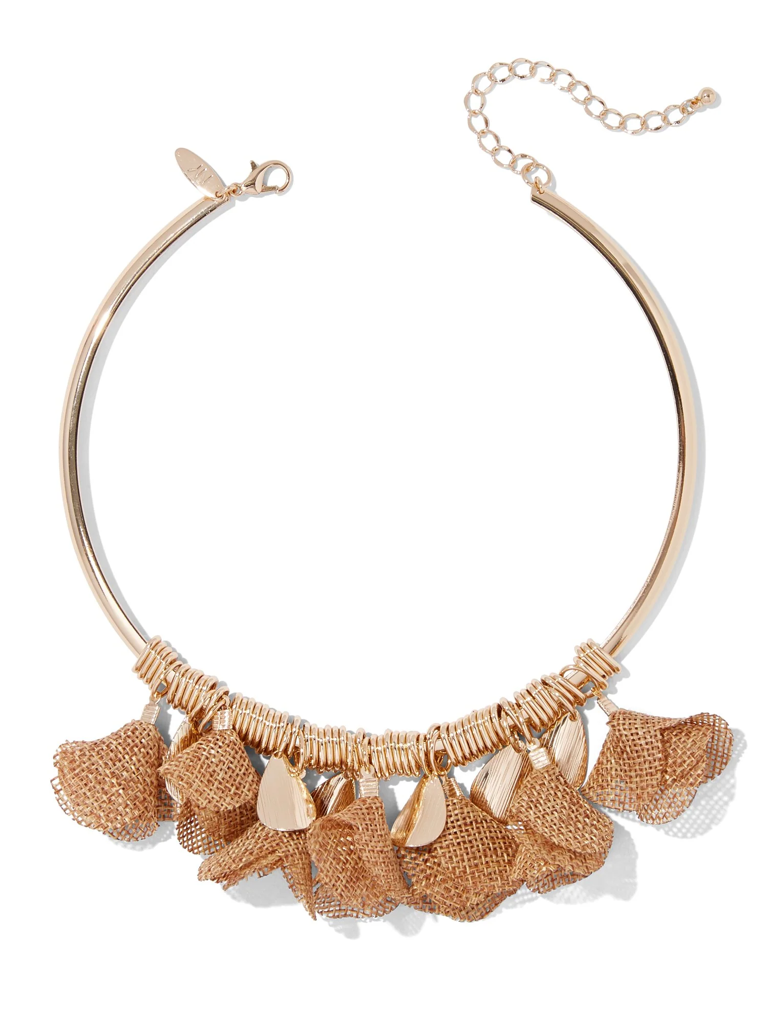 Floral Goldtone Collar Necklace