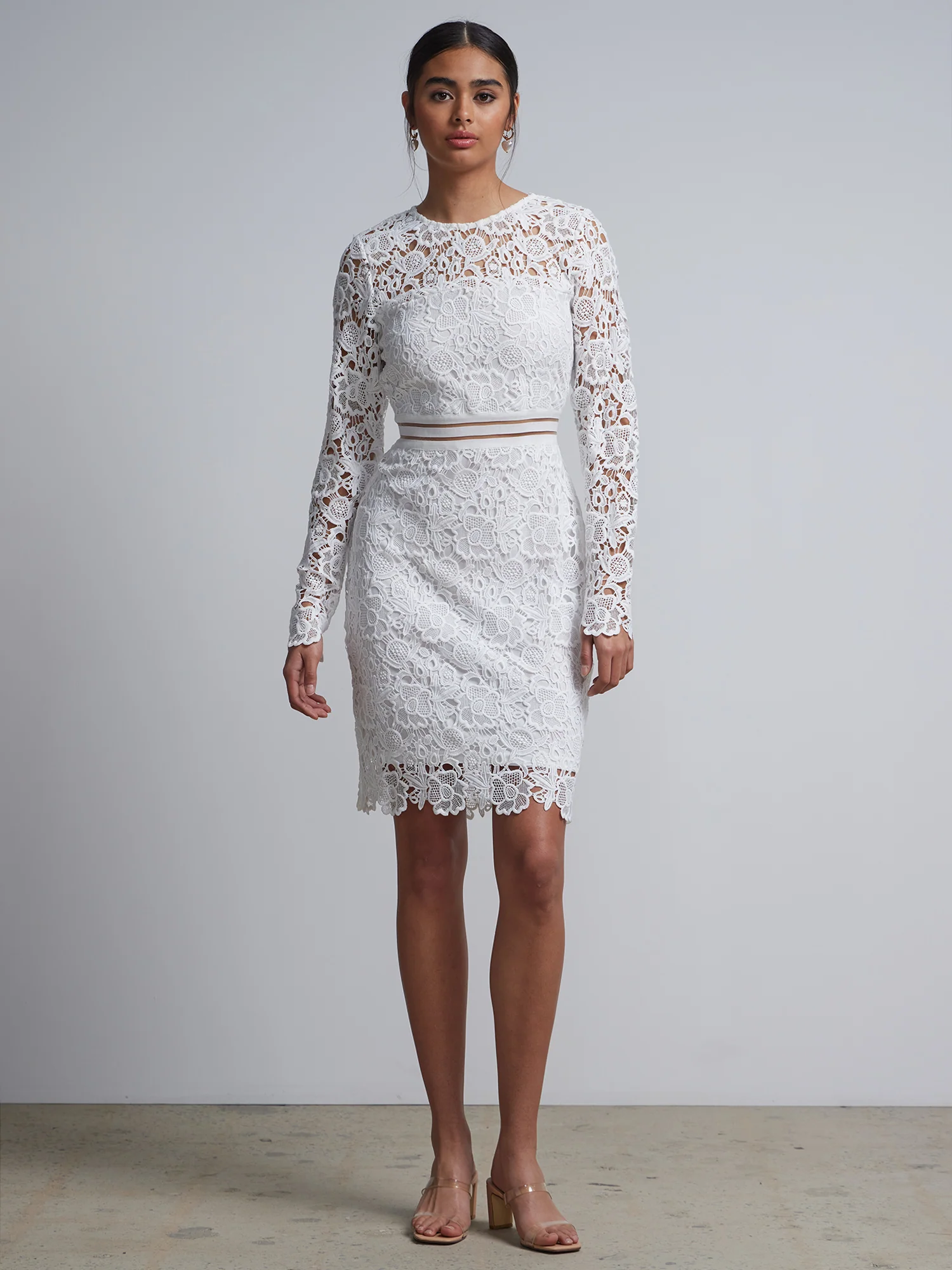 Floral-Lace Sheath Dress