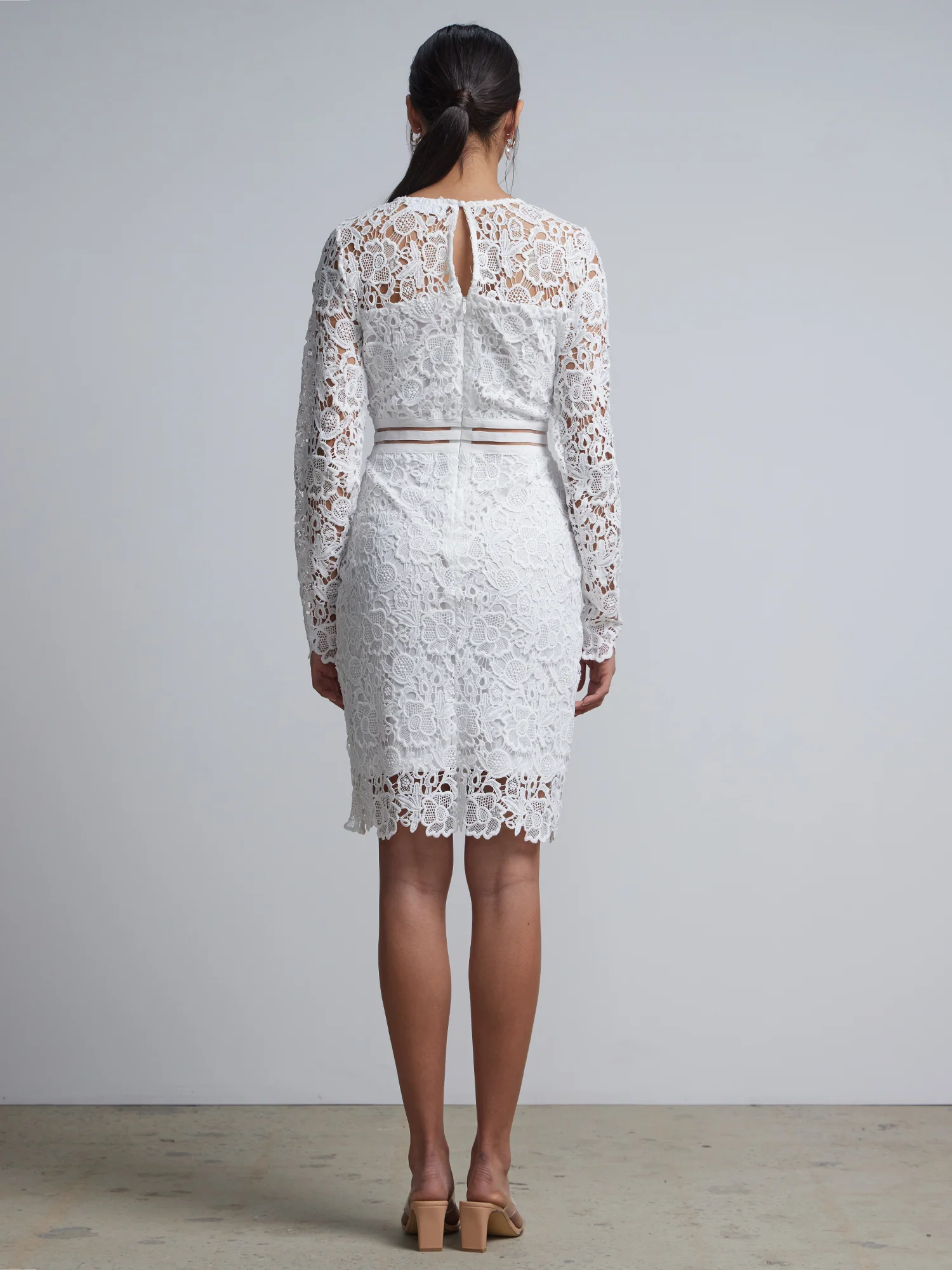 Floral-Lace Sheath Dress - Image 3