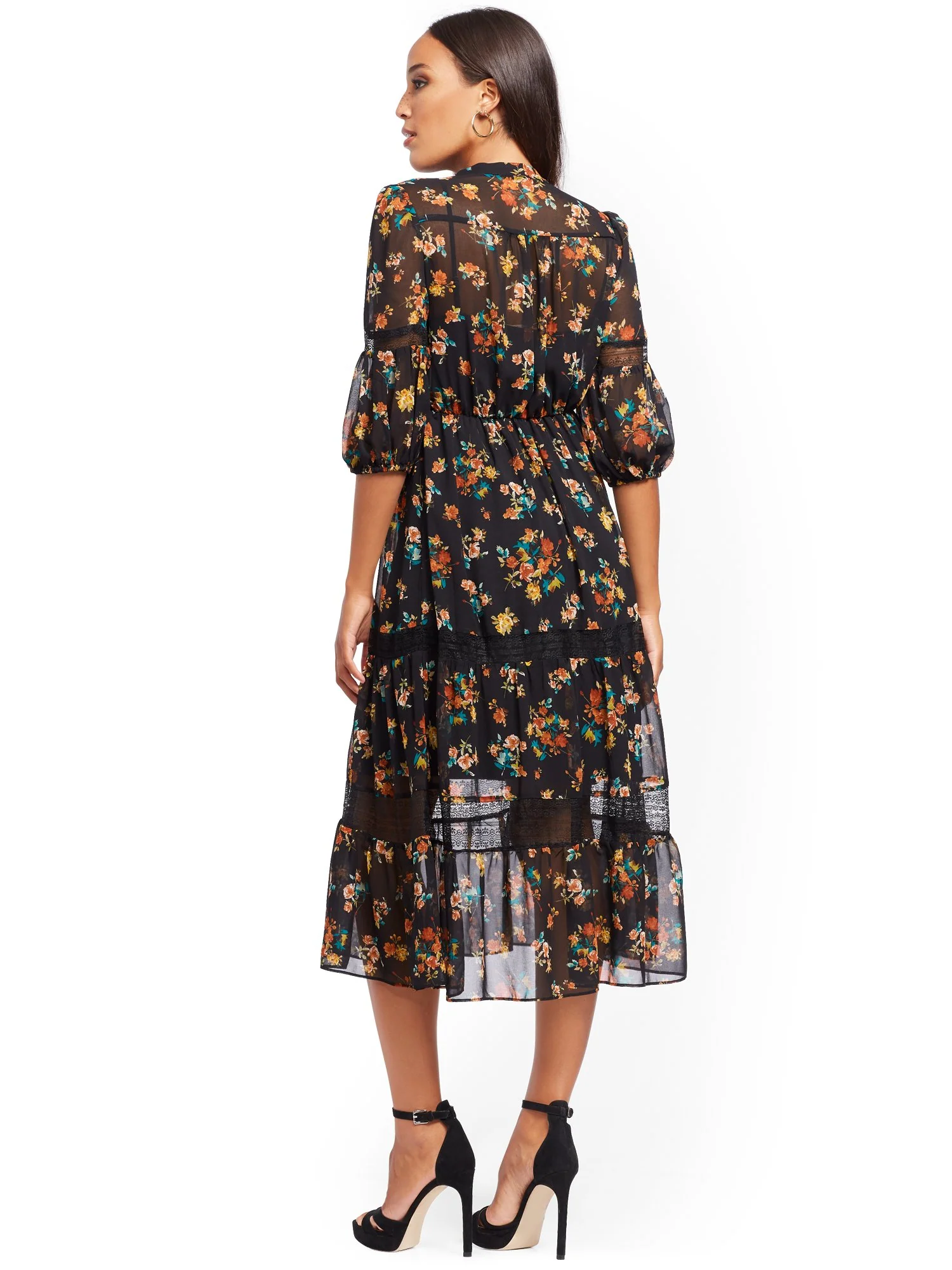 Floral Midi Dress - Image 3
