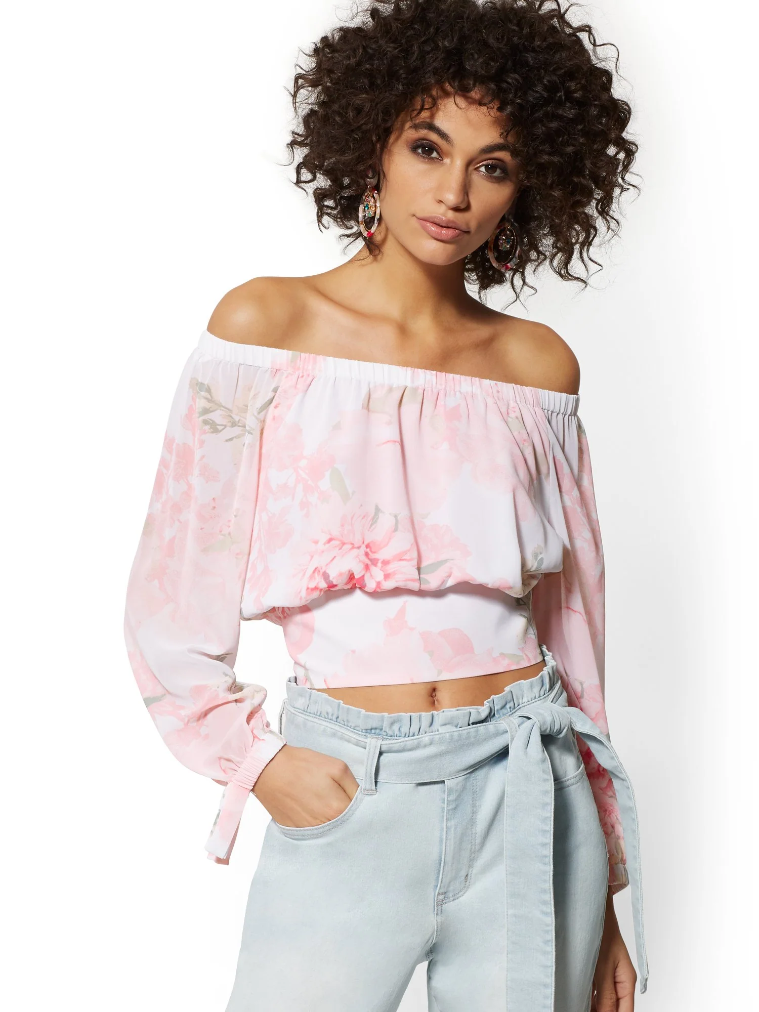 Floral Off-The-Shoulder Blouse - Image 4