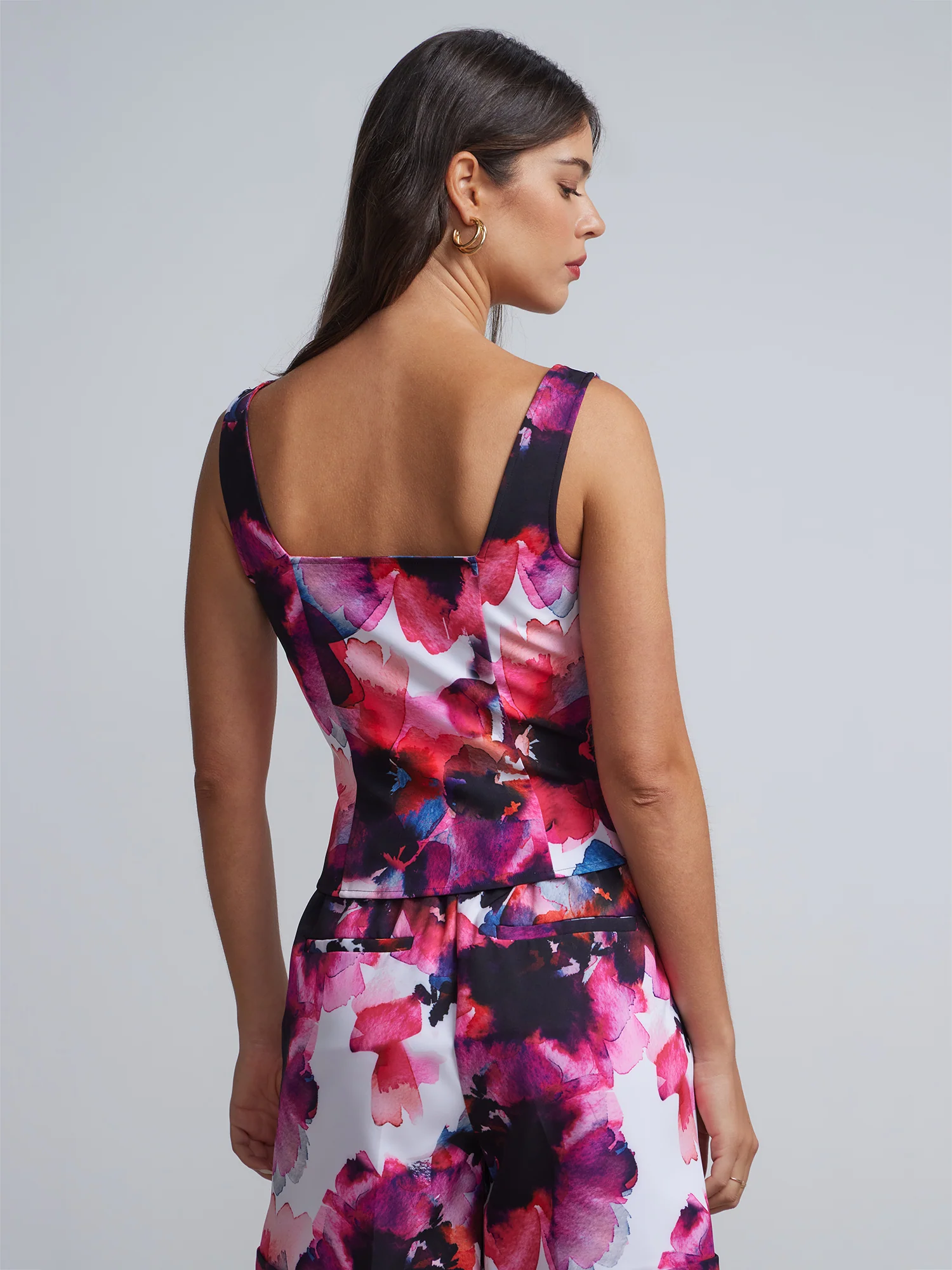 Floral-Print Corset Top - Image 3