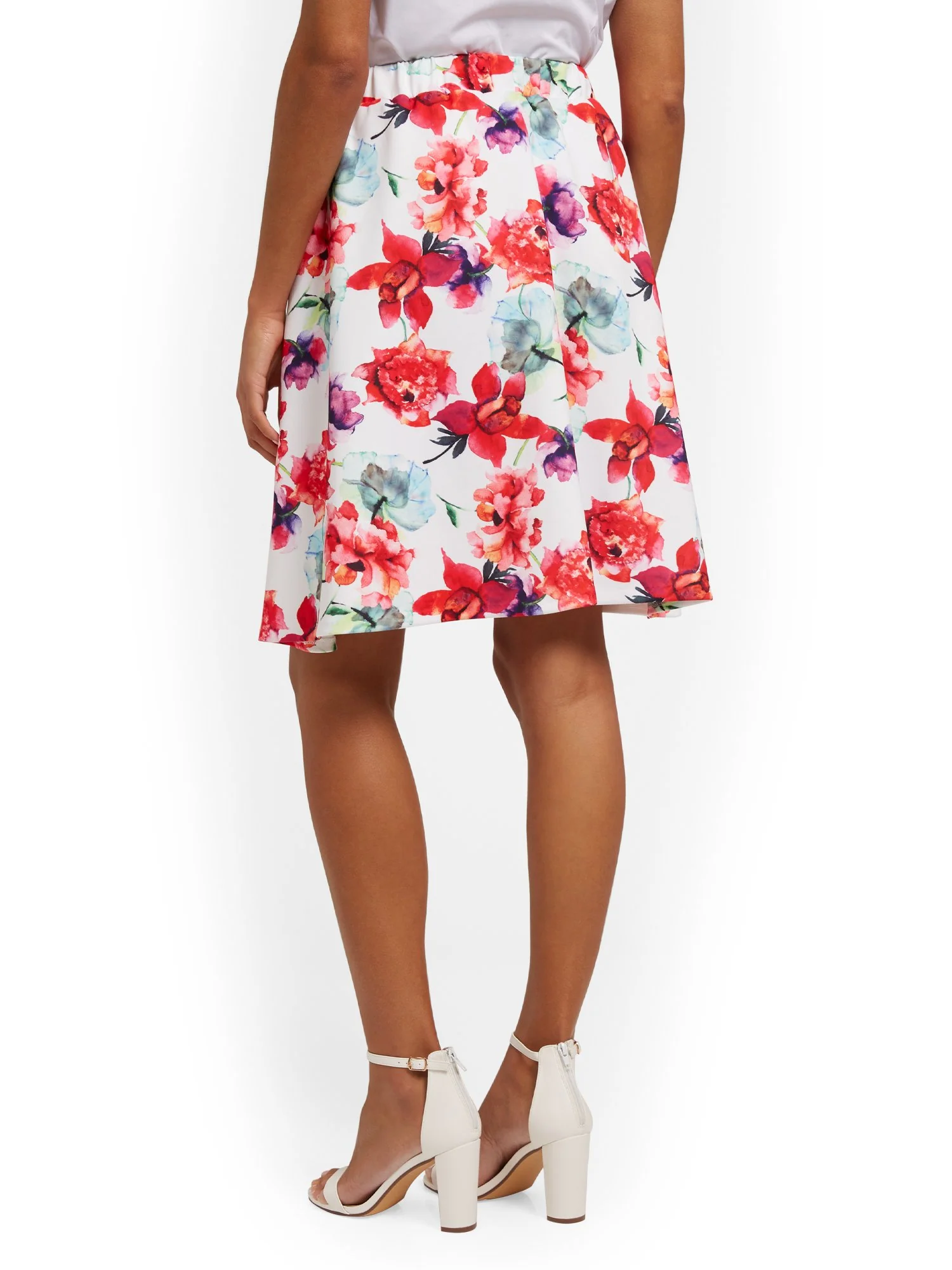 Floral-Print Flare Skirt - Image 3