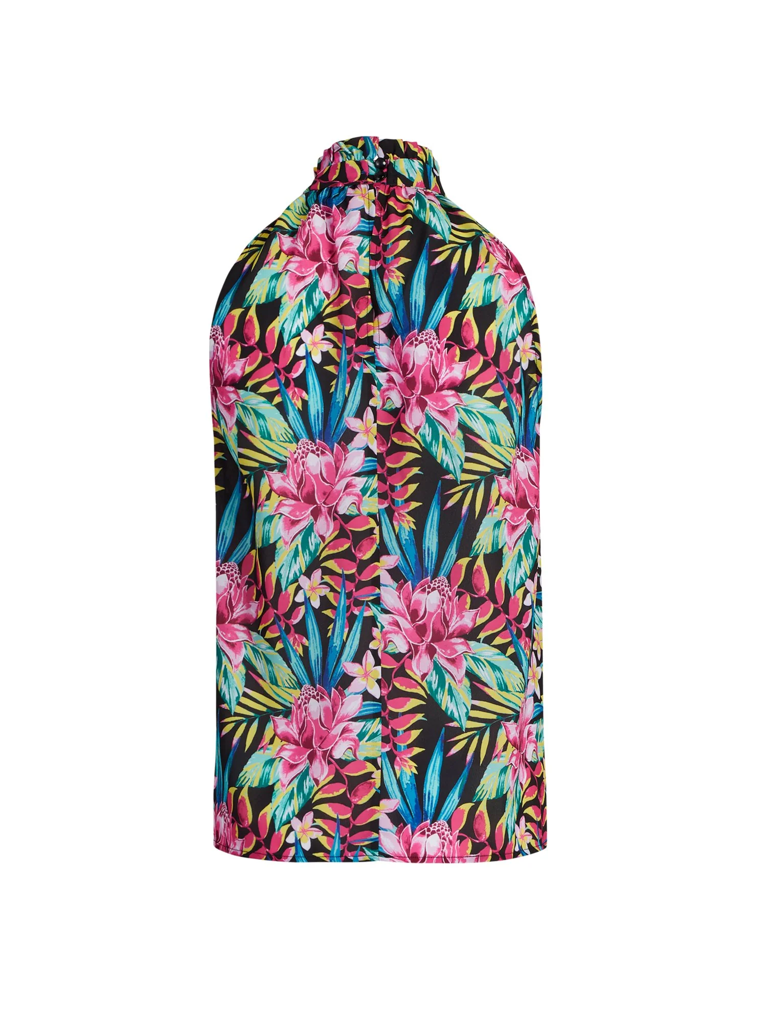 Floral Print Halter Bow Blouse - Image 3