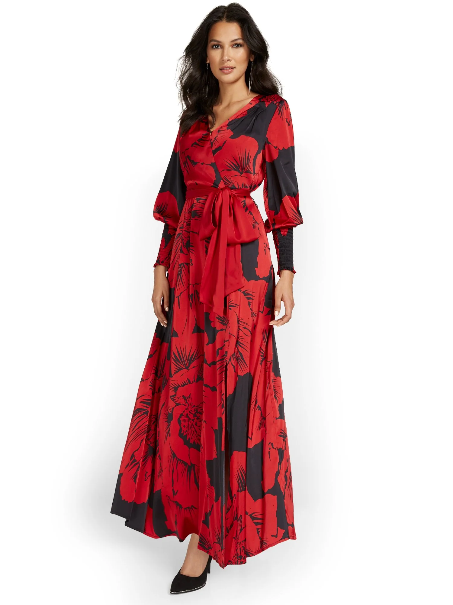 Floral-Print Maxi Wrap Dress - Image 2