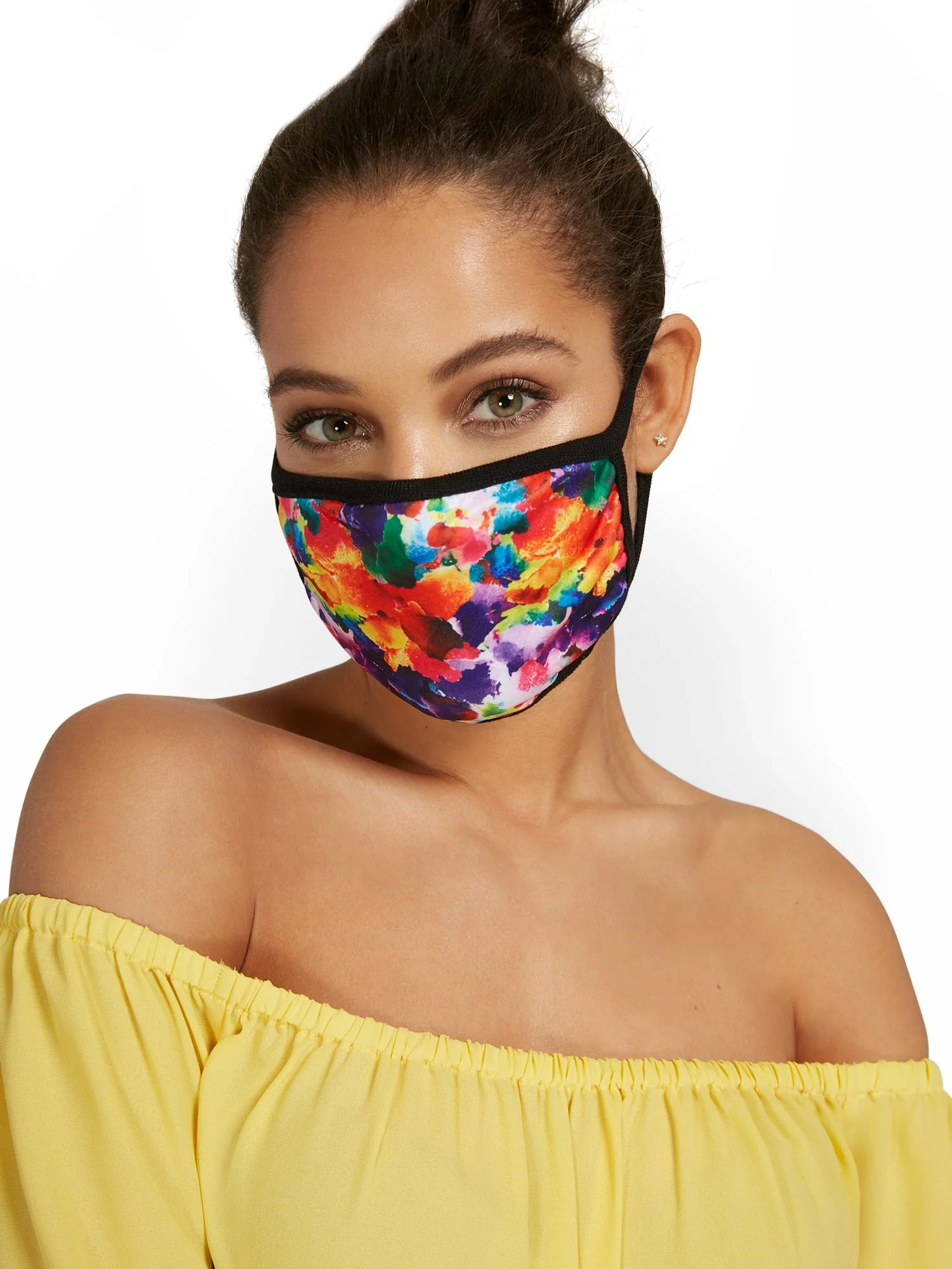 Floral-Print Multicolor Face Mask
