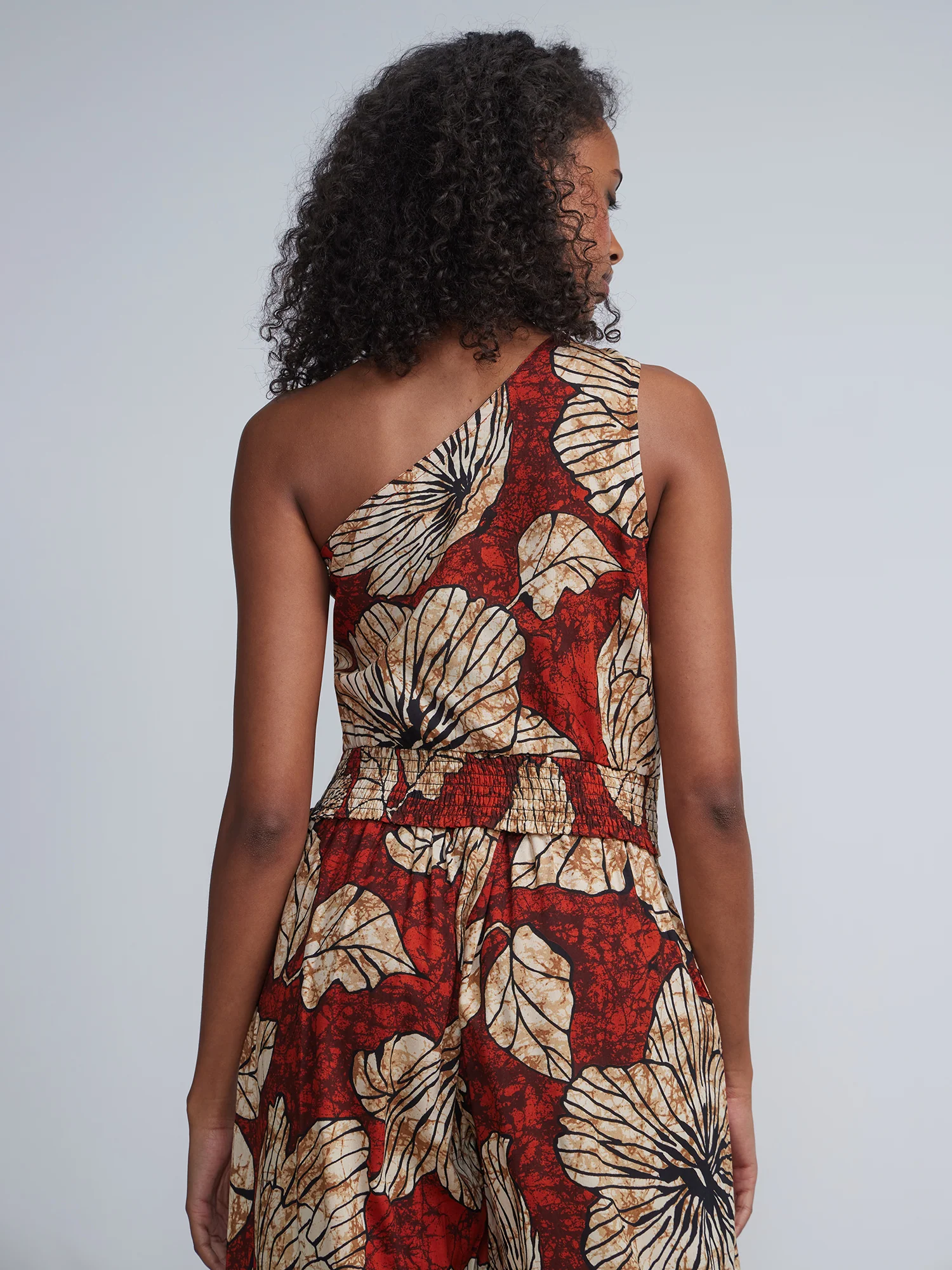 Floral-Print One-Shoulder Top - Image 3