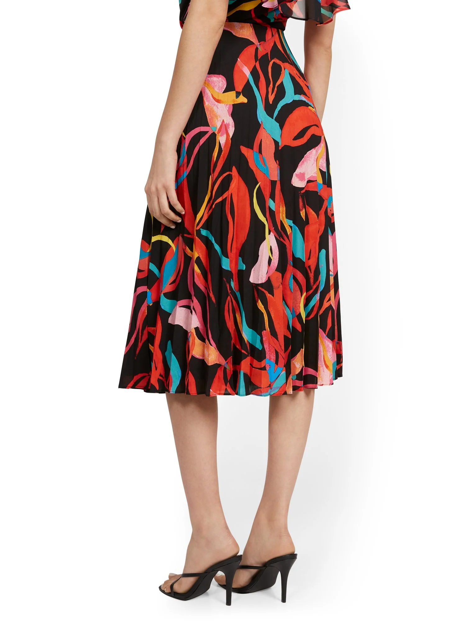 Floral-Print Pleated Skirt - Image 3