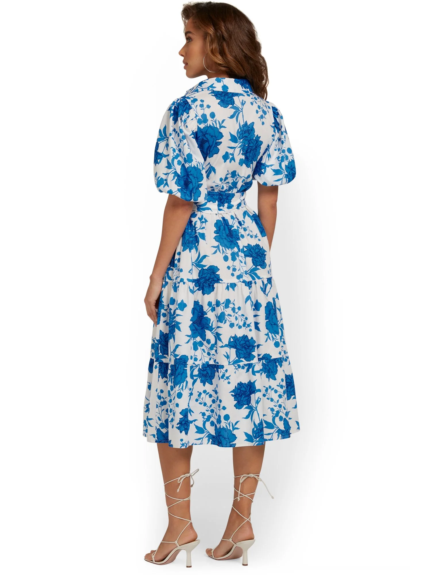 Floral-Print Poplin Shirtdress - Flying Tomato - Image 3