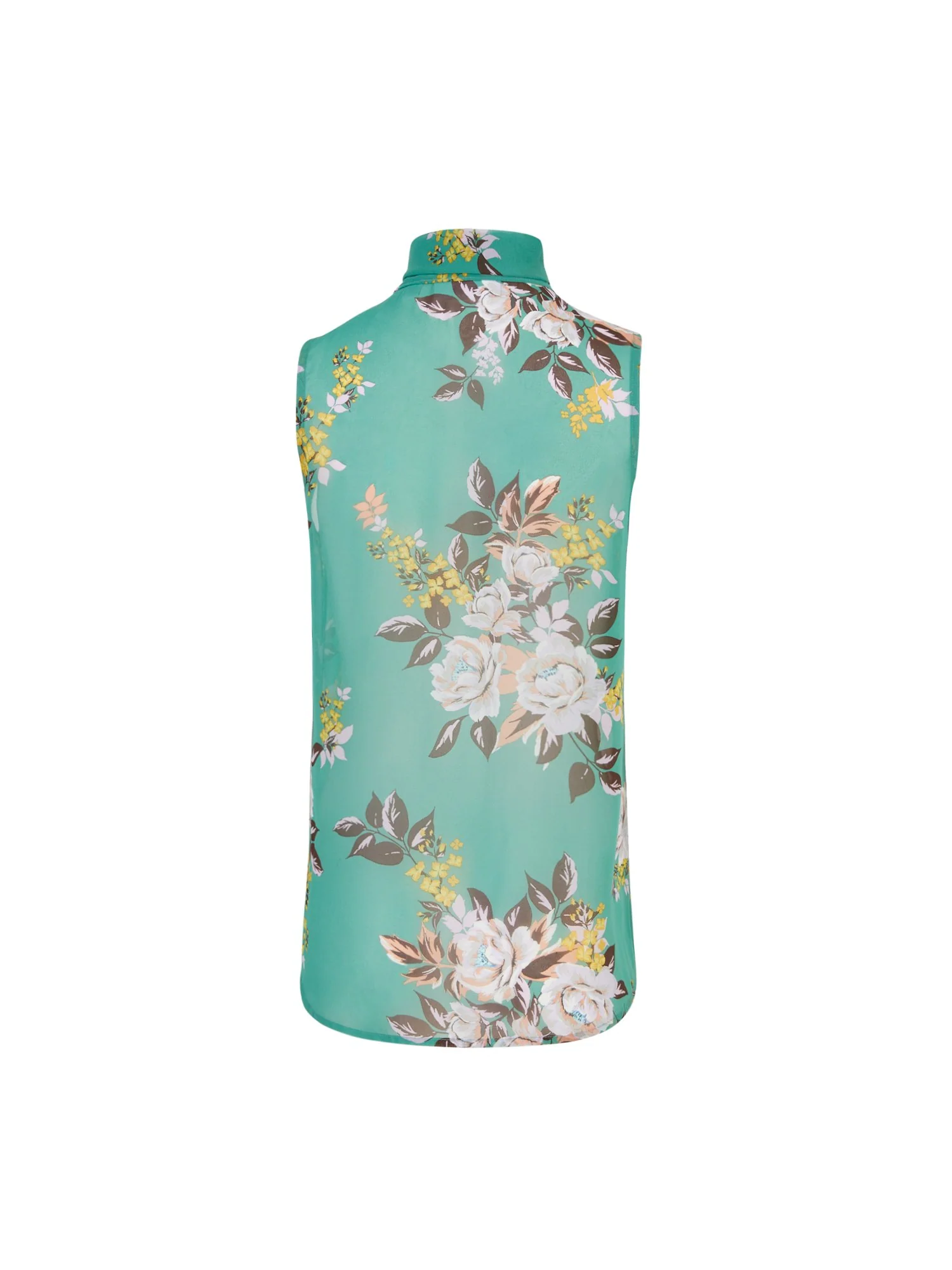 Floral-Print Sleeveless Bow-Collar Blouse - The NY&C Legacy Collection - Image 3