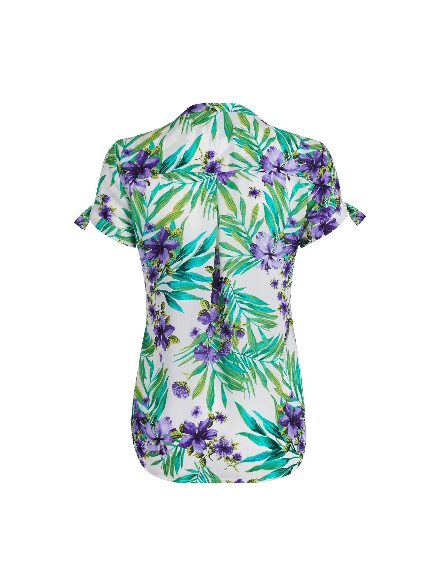 Floral Print Tie-Sleeve Shirt - Image 3