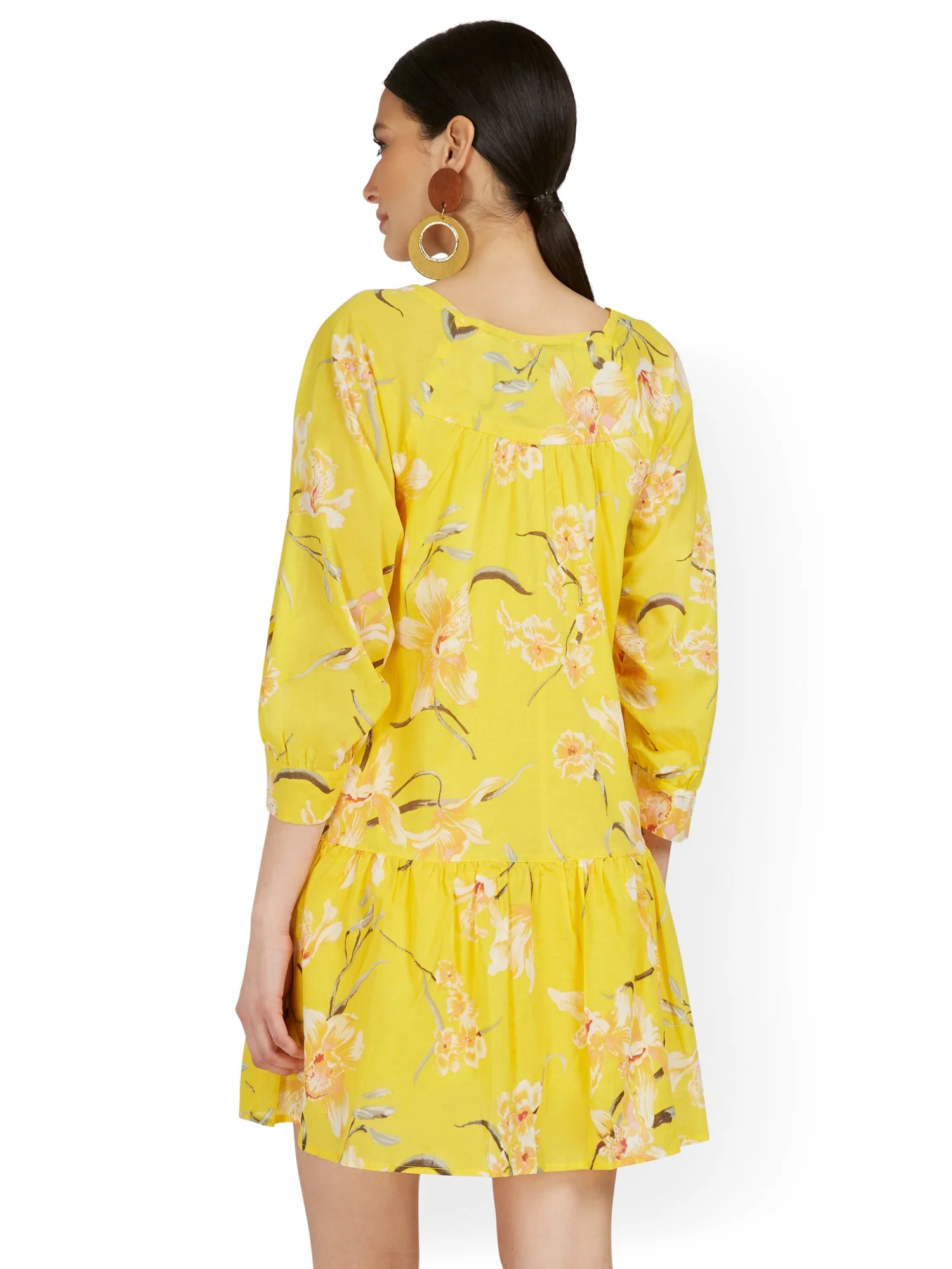 Floral-Print Tiered Babydoll Dress - Image 3