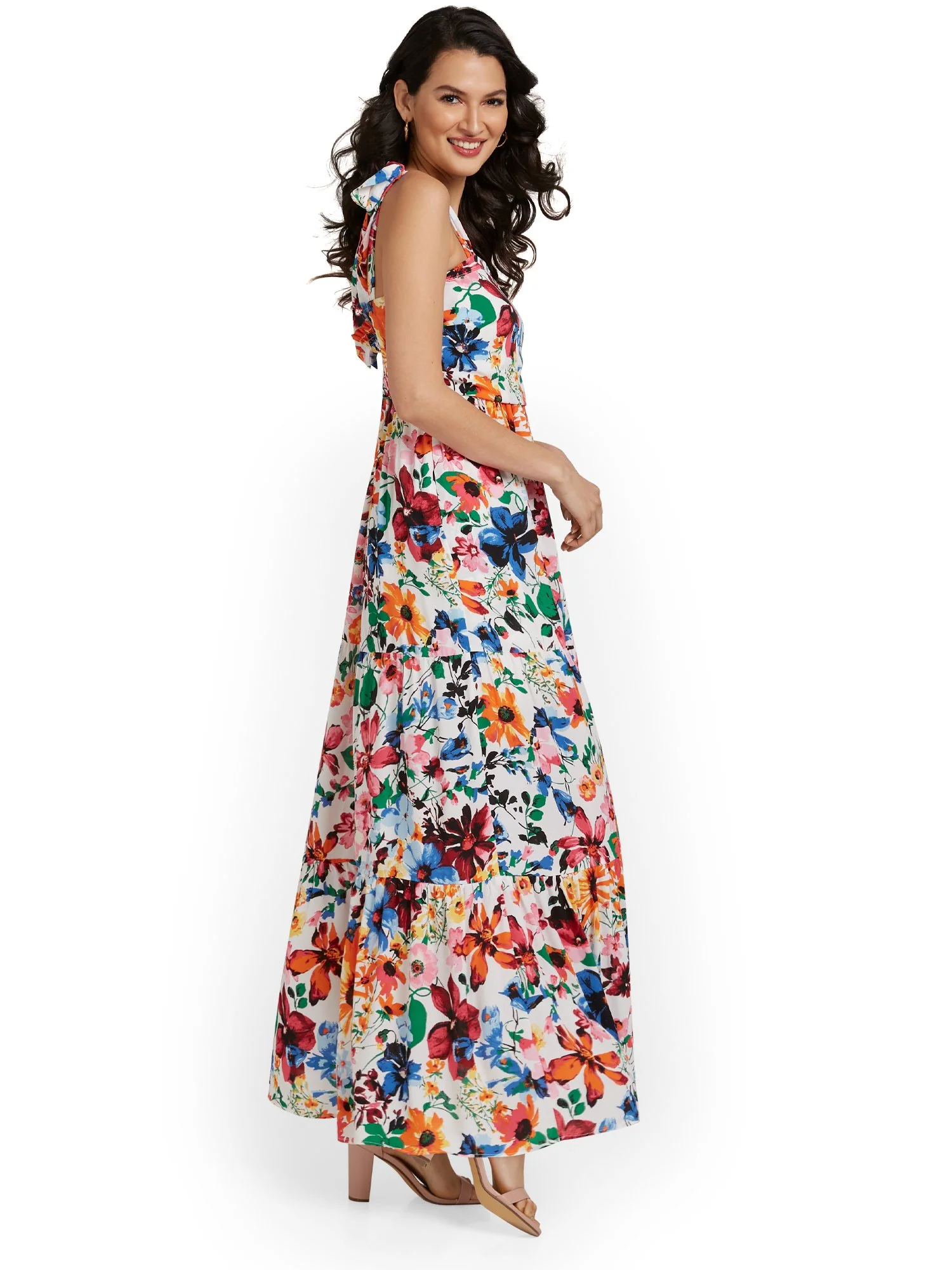 Floral-Print Tiered Maxi Dress - Image 4