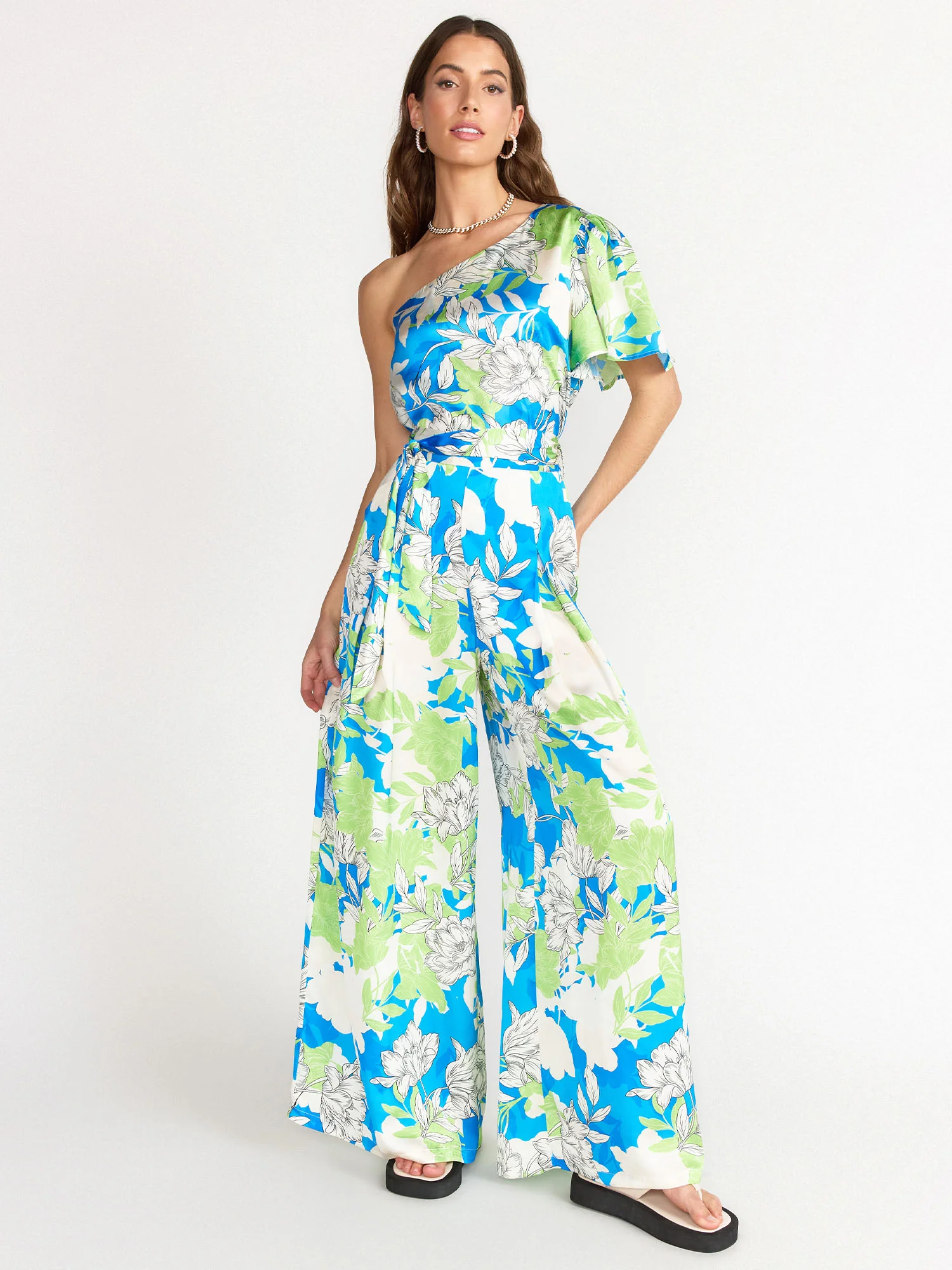 Flying Tomato Floral Print Wide-Leg Satin Pant - Brands We Love - Image 3
