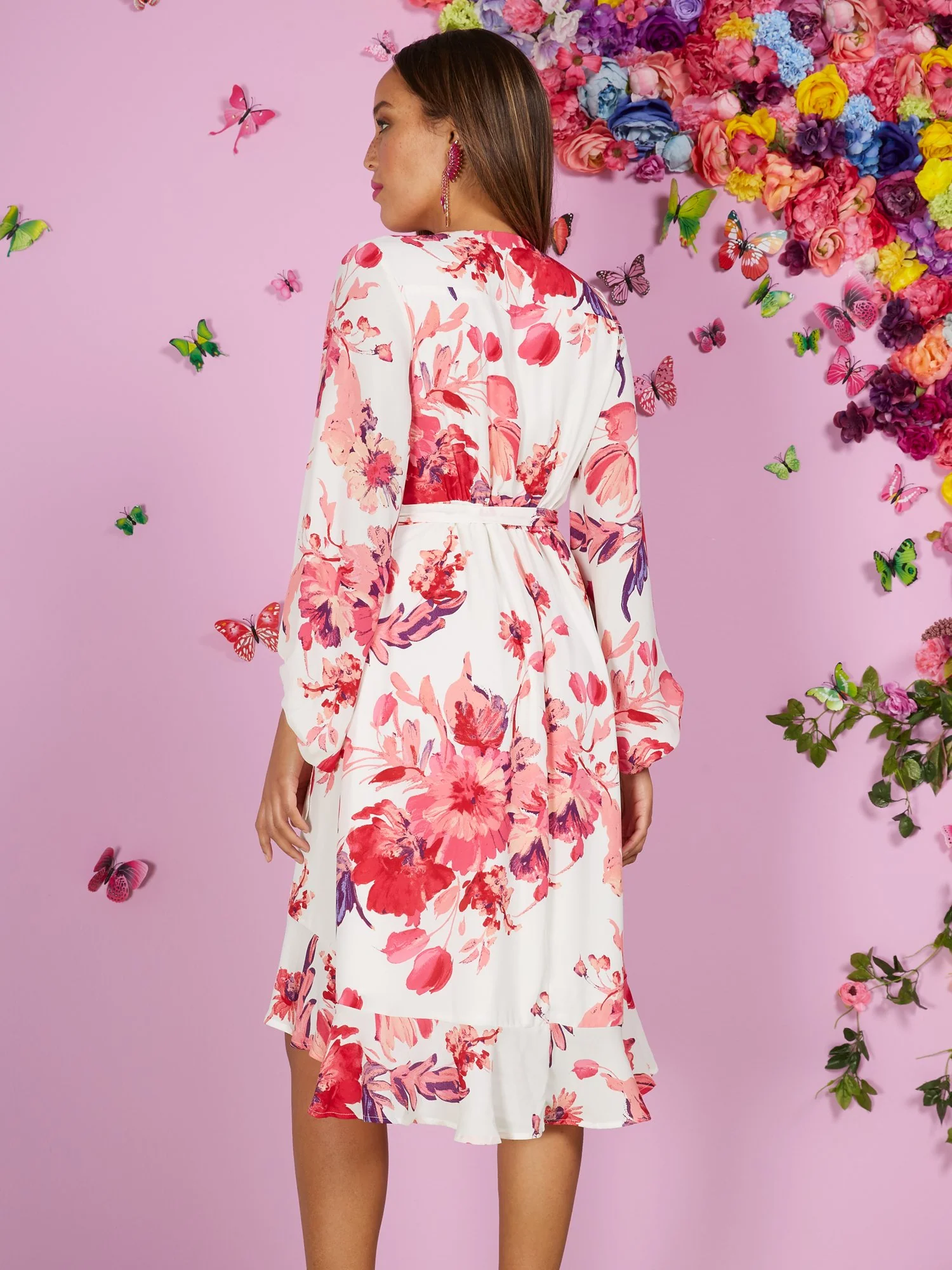 Floral-Print Wrap Dress - Image 3