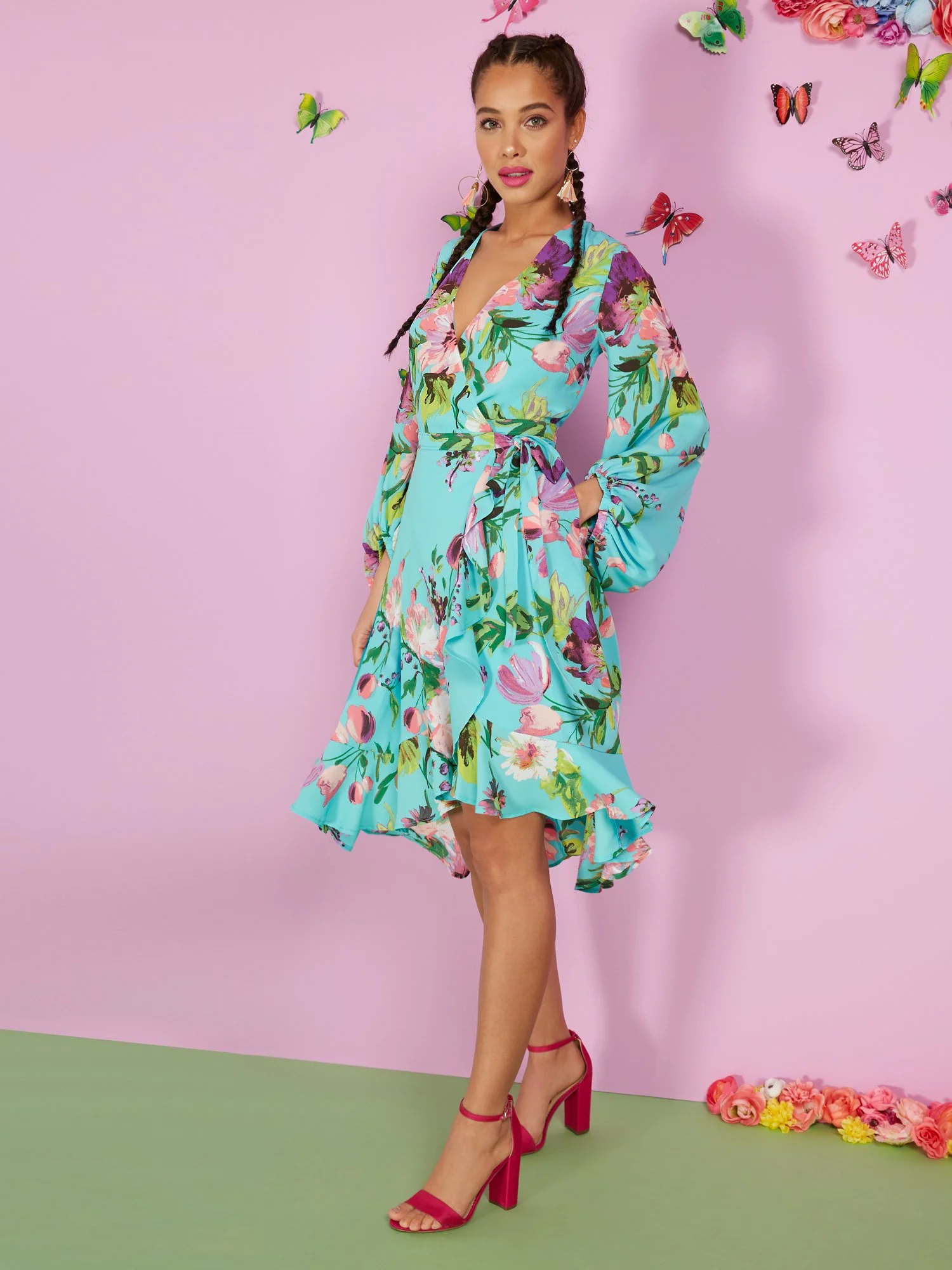 Floral-Print Wrap Dress - Image 5
