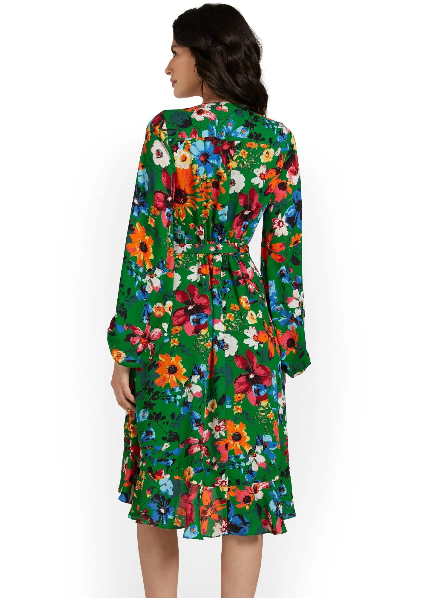 Floral-Print Wrap Dress - Image 3