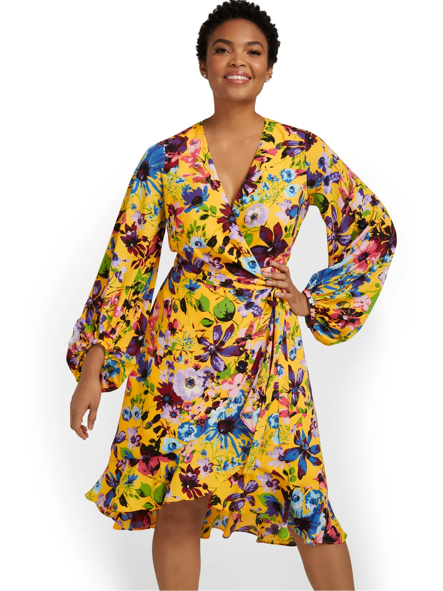 Floral-Print Wrap Dress - Image 7