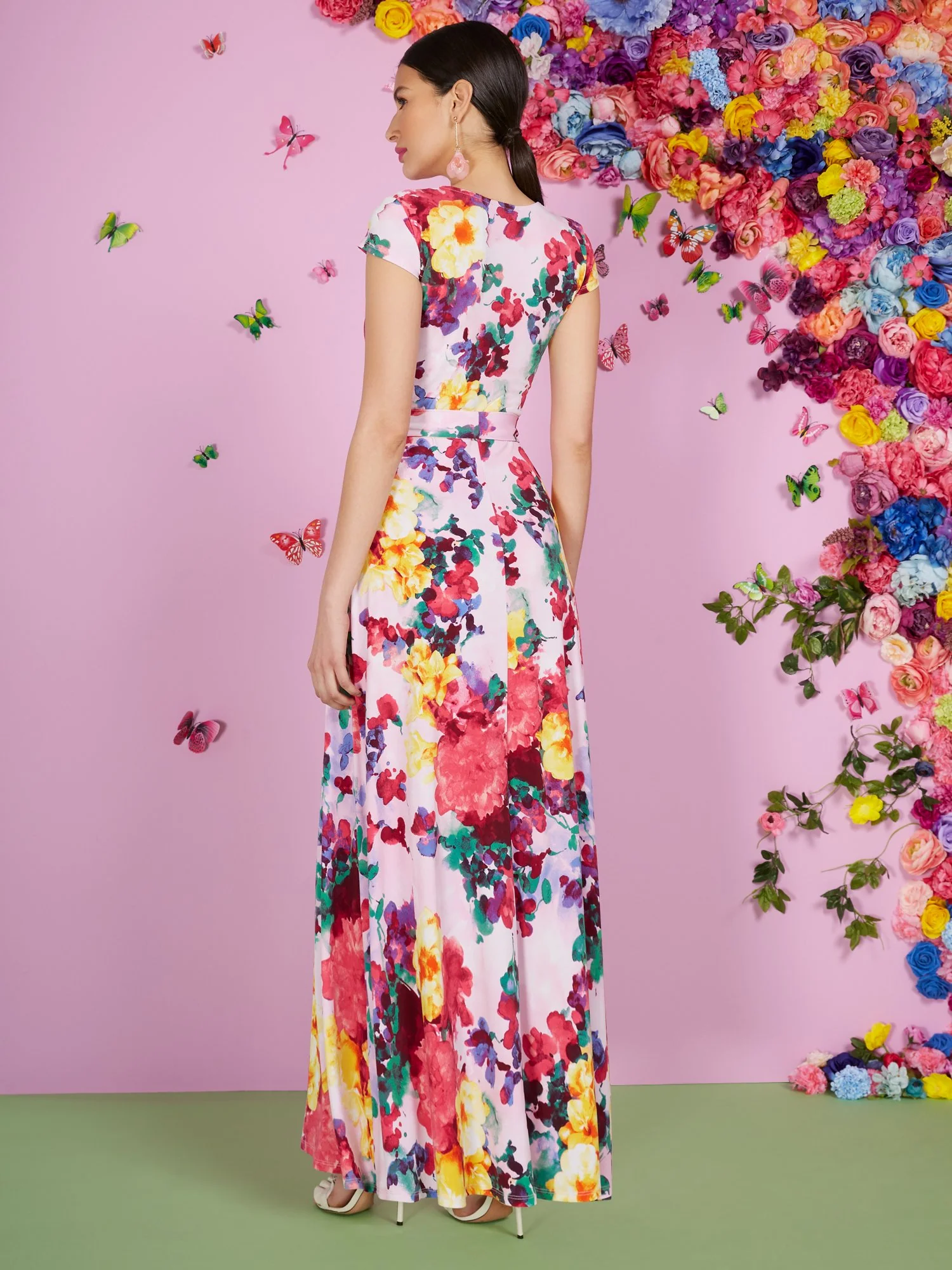 Floral-Print Wrap-Front Maxi Dress - Image 3