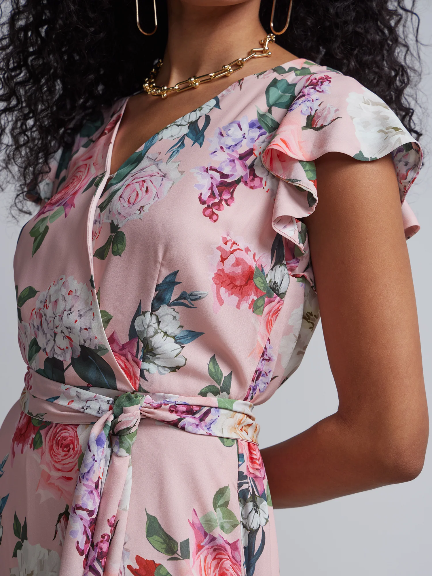 Floral-Print Wrap Maxi Dress - Image 4