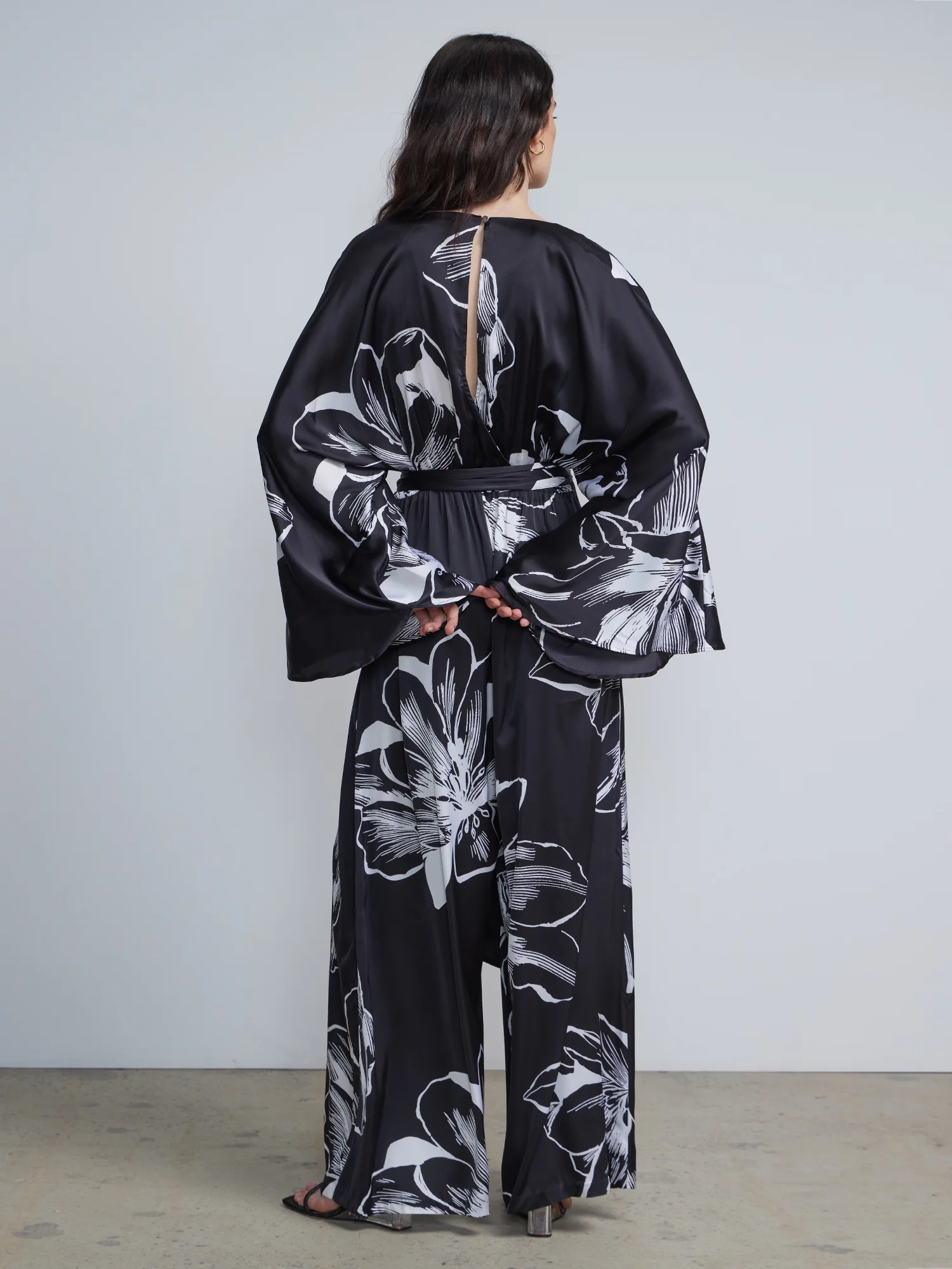 Floral Printed Long Sleeve Jumpsuit - Image 5