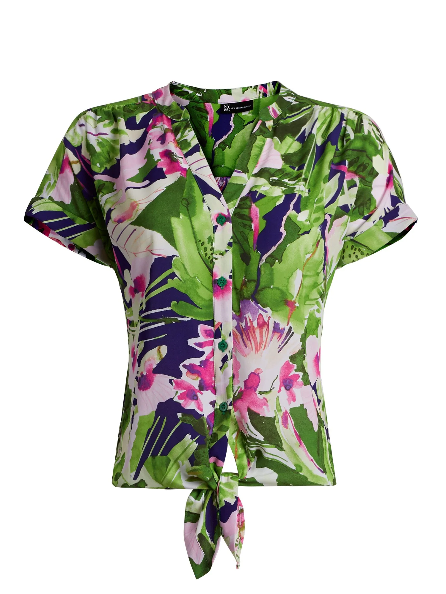 Floral Tie-Front Shirt - Image 2