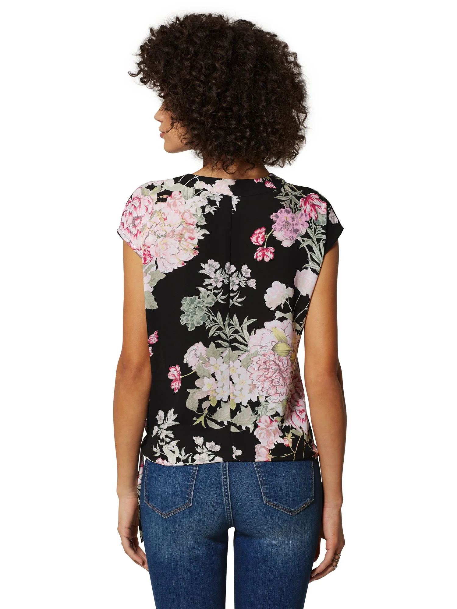Floral Tie-Front Wrap Blouse - Image 3