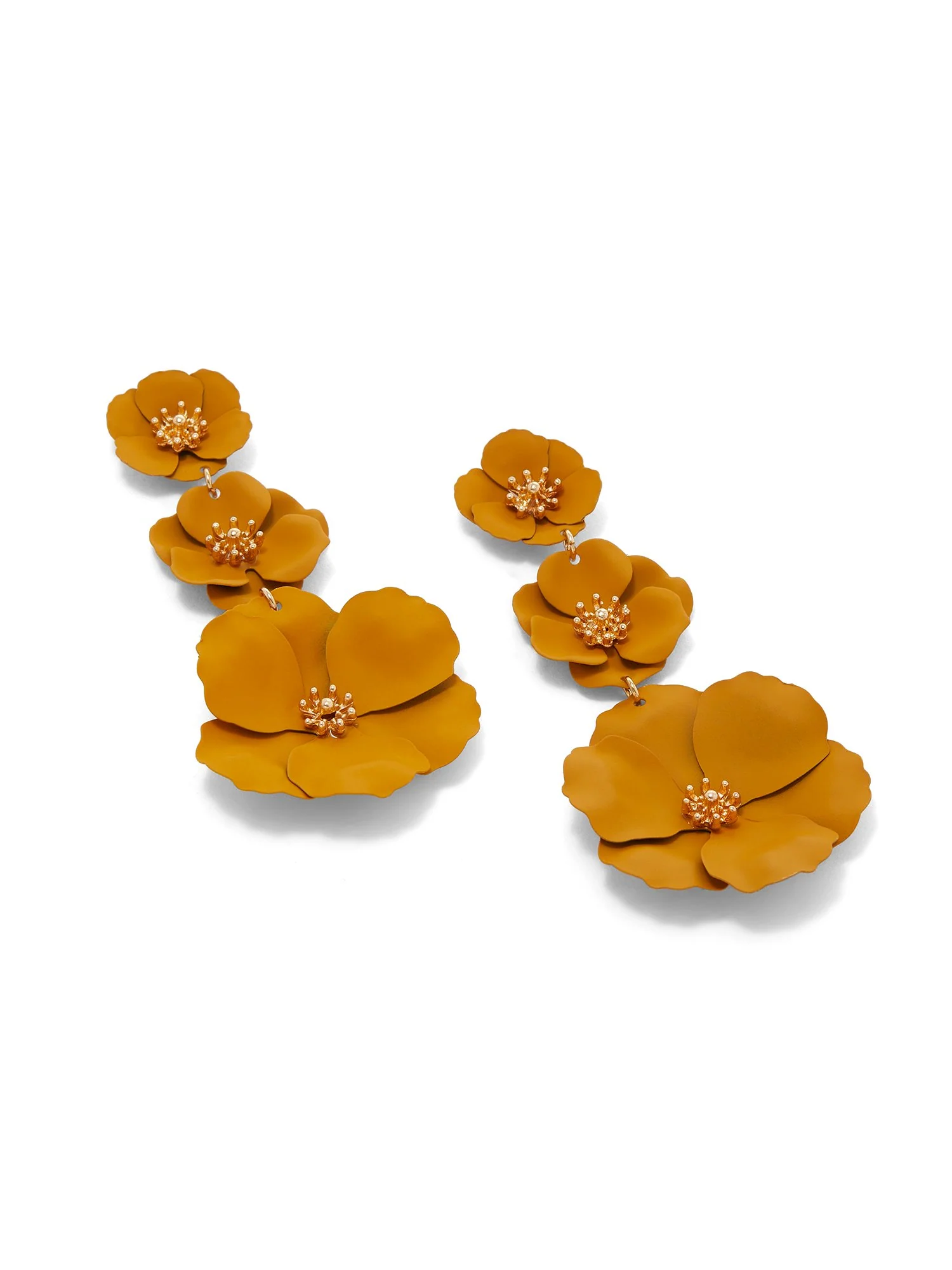Floral Tiered Drop Earrings - Image 2