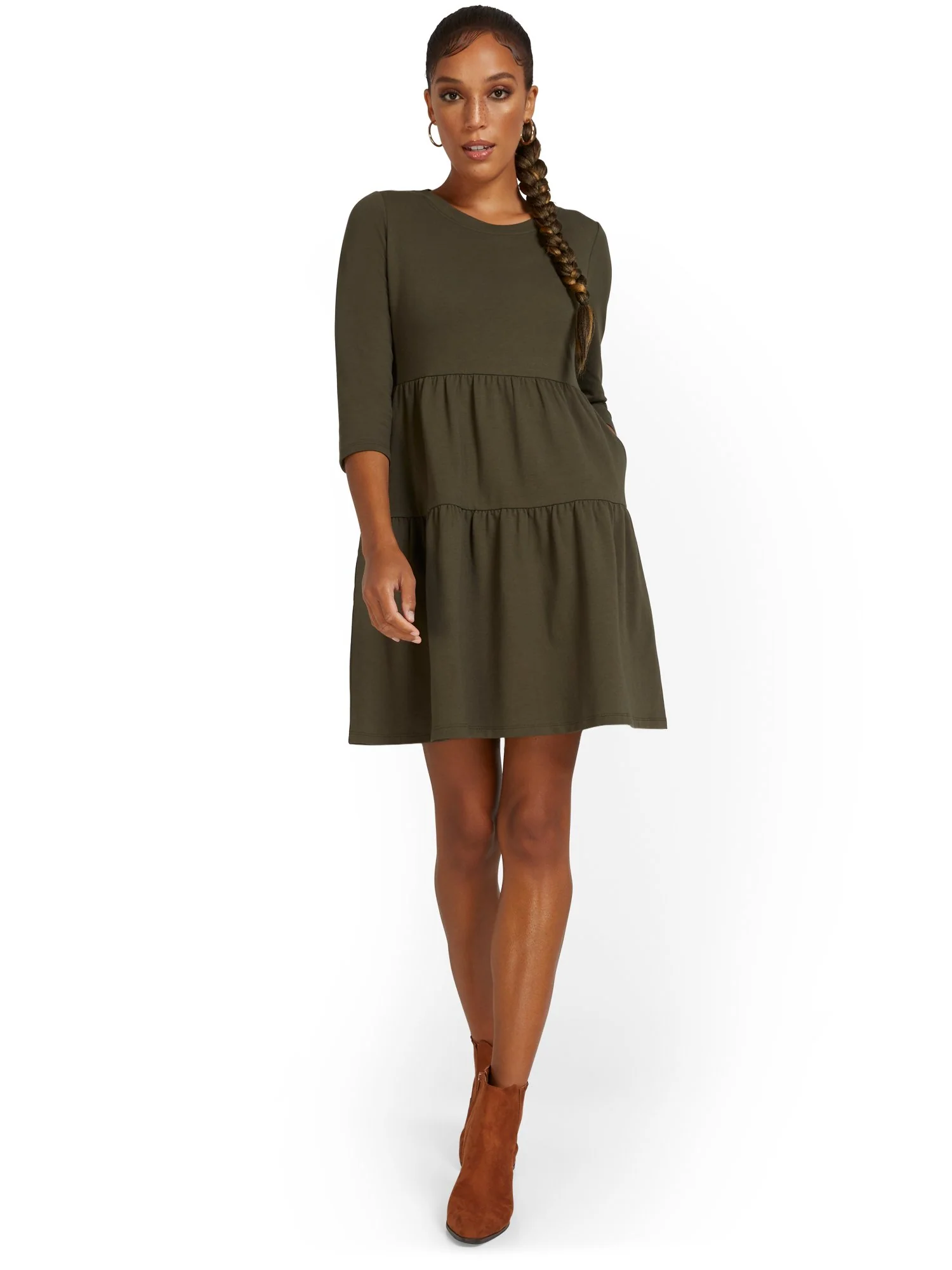 Flounce Sweatshirt Dress - Image 8