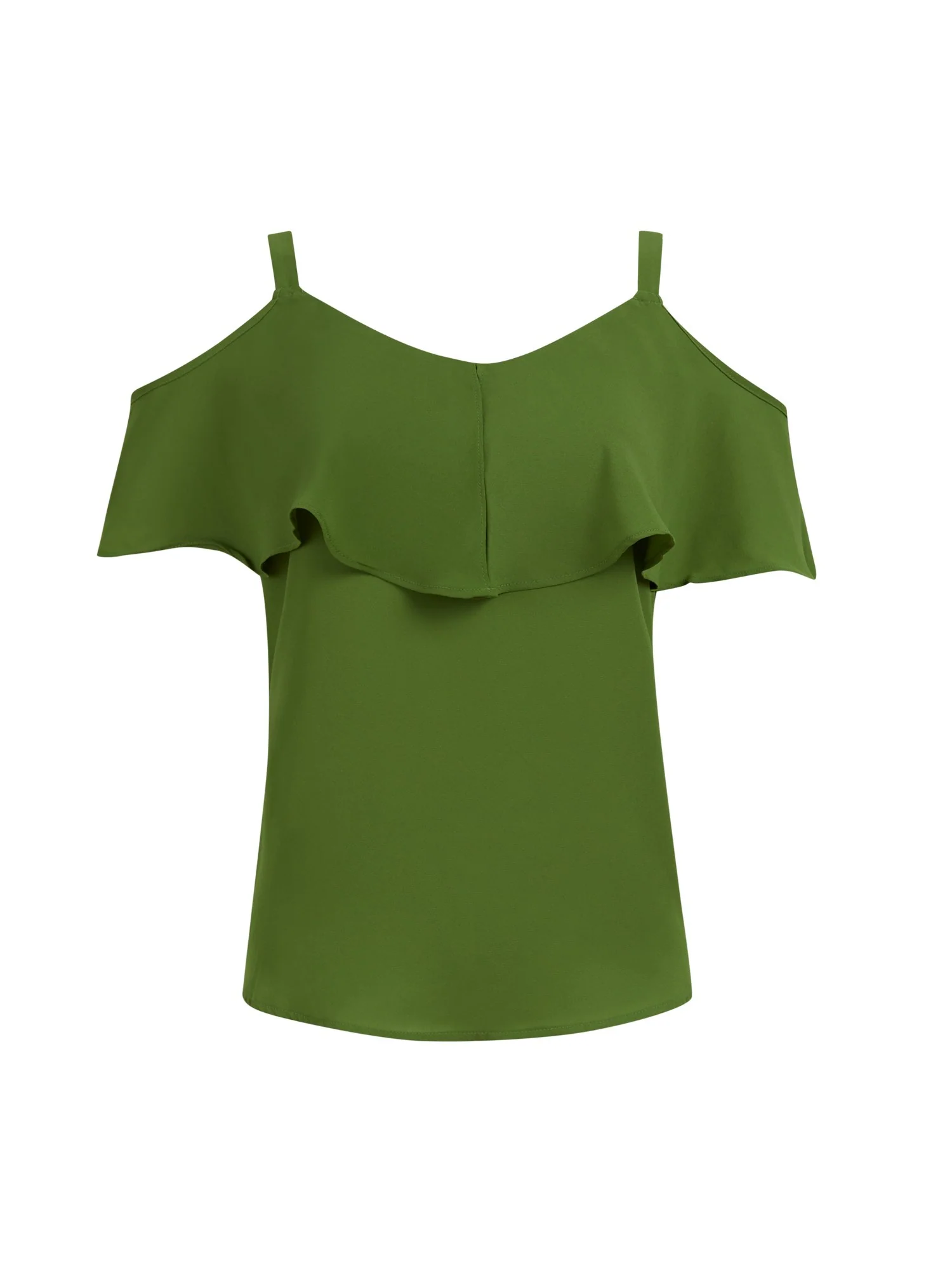 Flounced Cold-Shoulder Top - Image 19