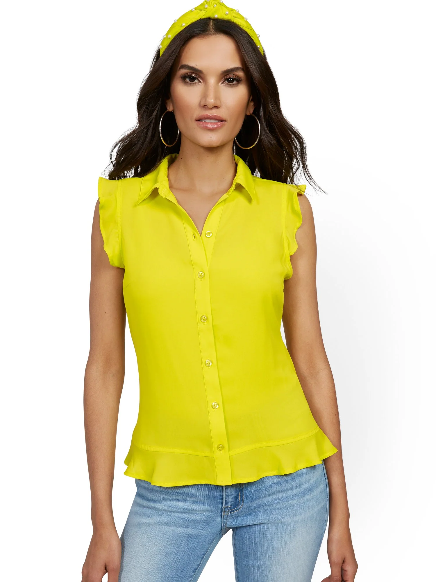 Flounced-Hem Blouse - Image 18