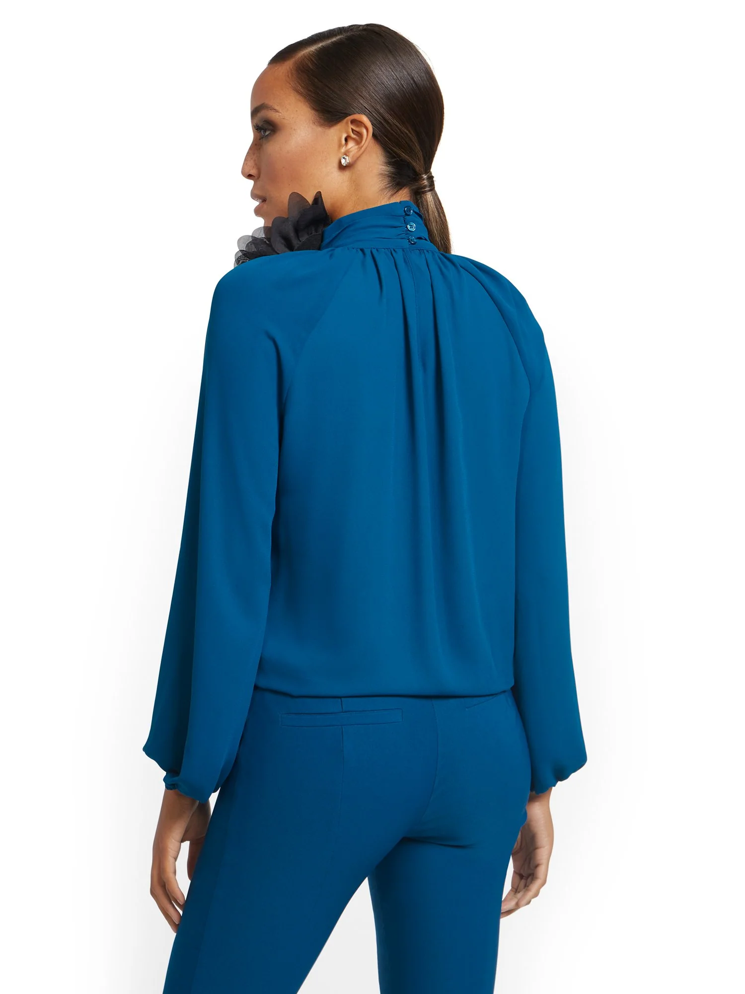 Flower-Pin Blouse - Image 3