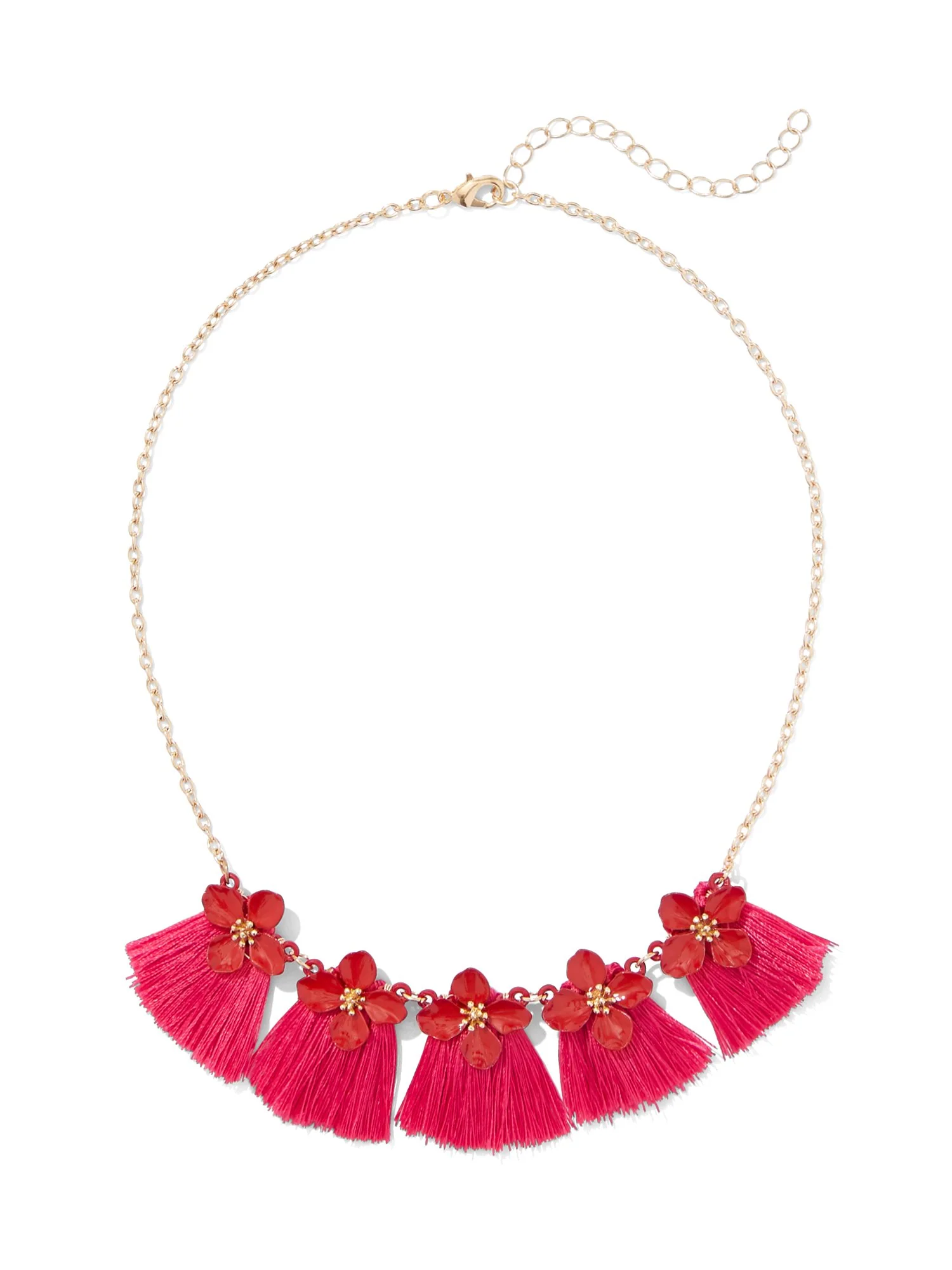 Flower Tassle Necklace