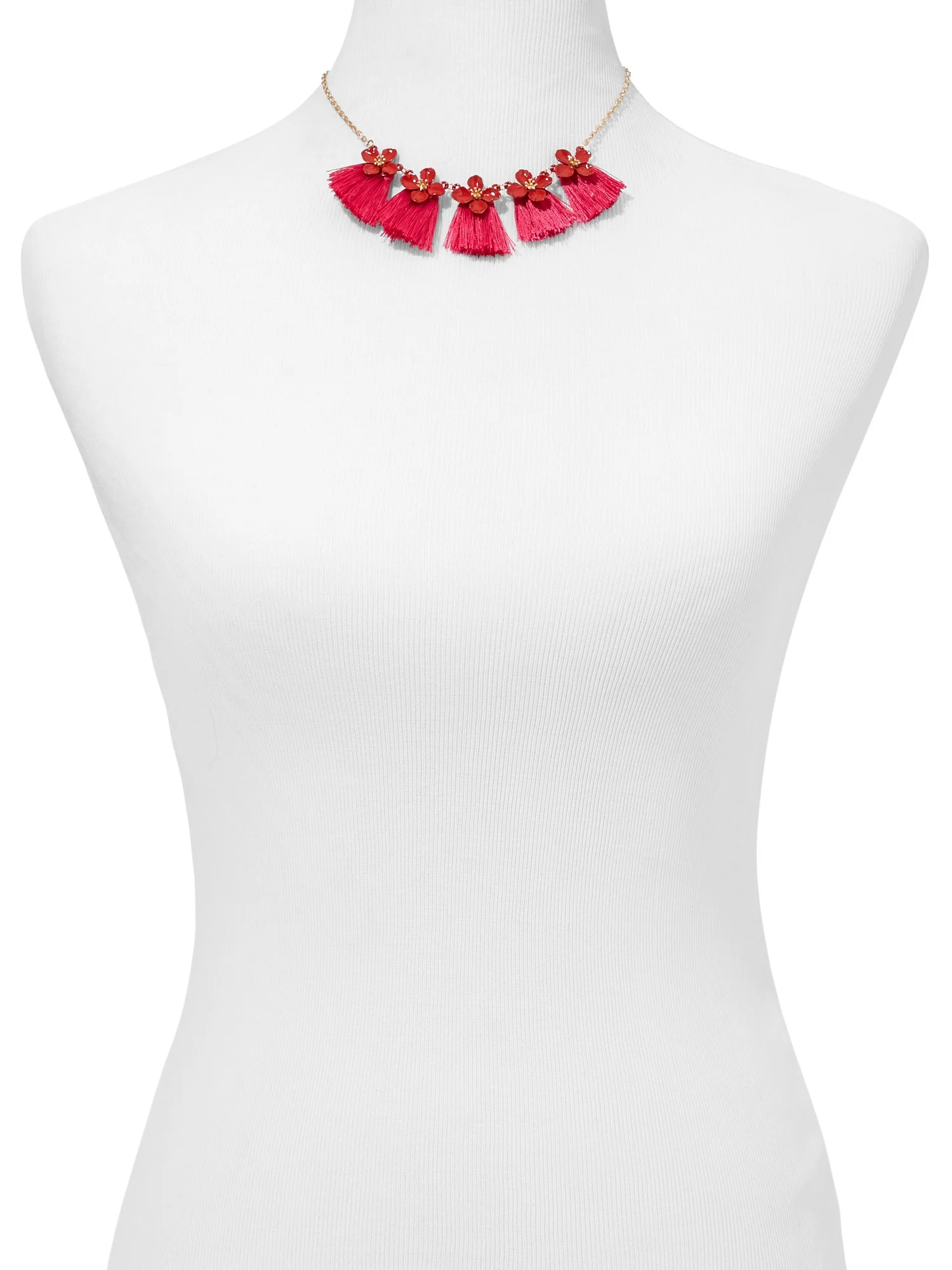 Flower Tassle Necklace - Image 2