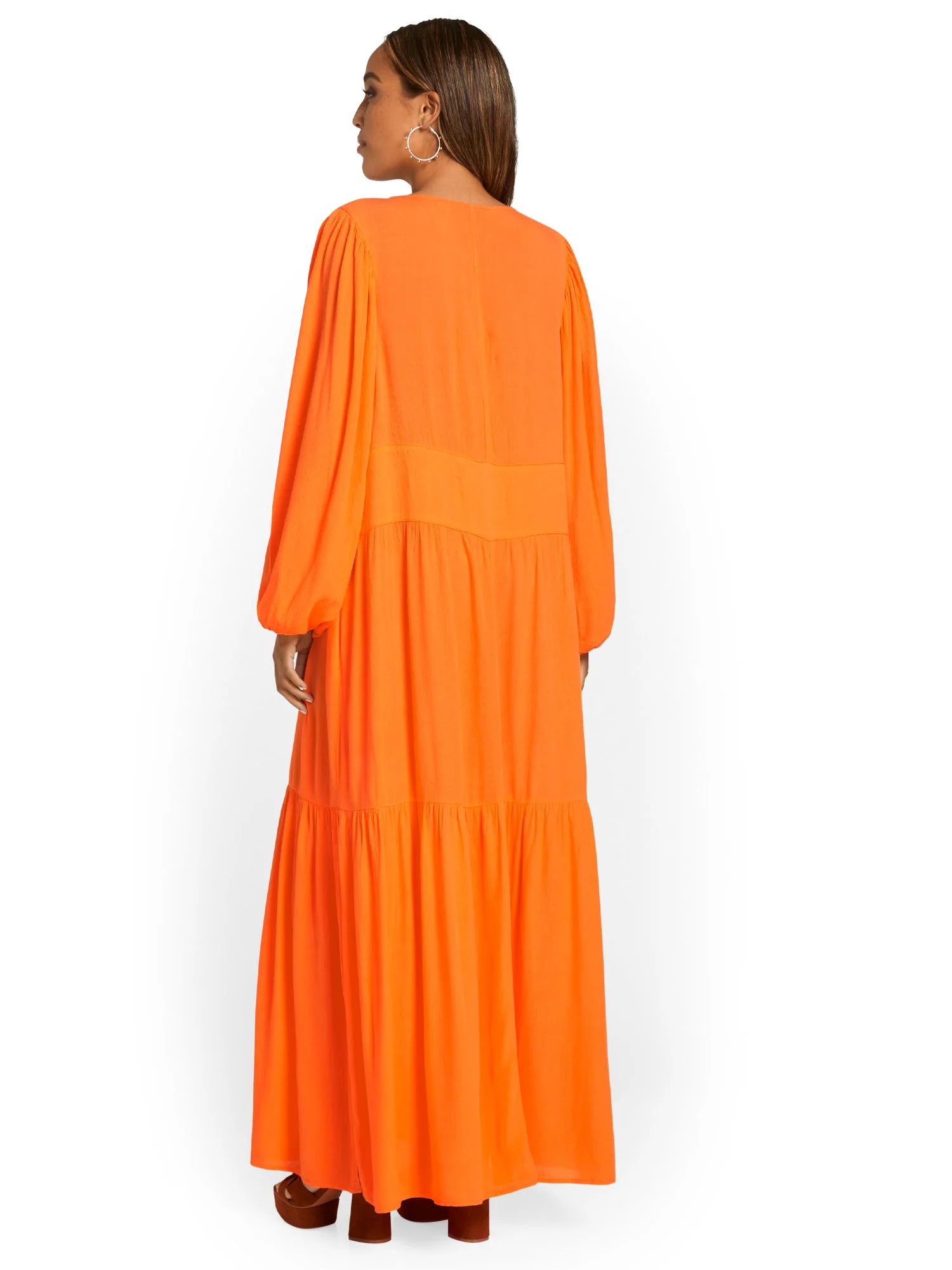 Flowy V-Neck Maxi Dress - Image 3