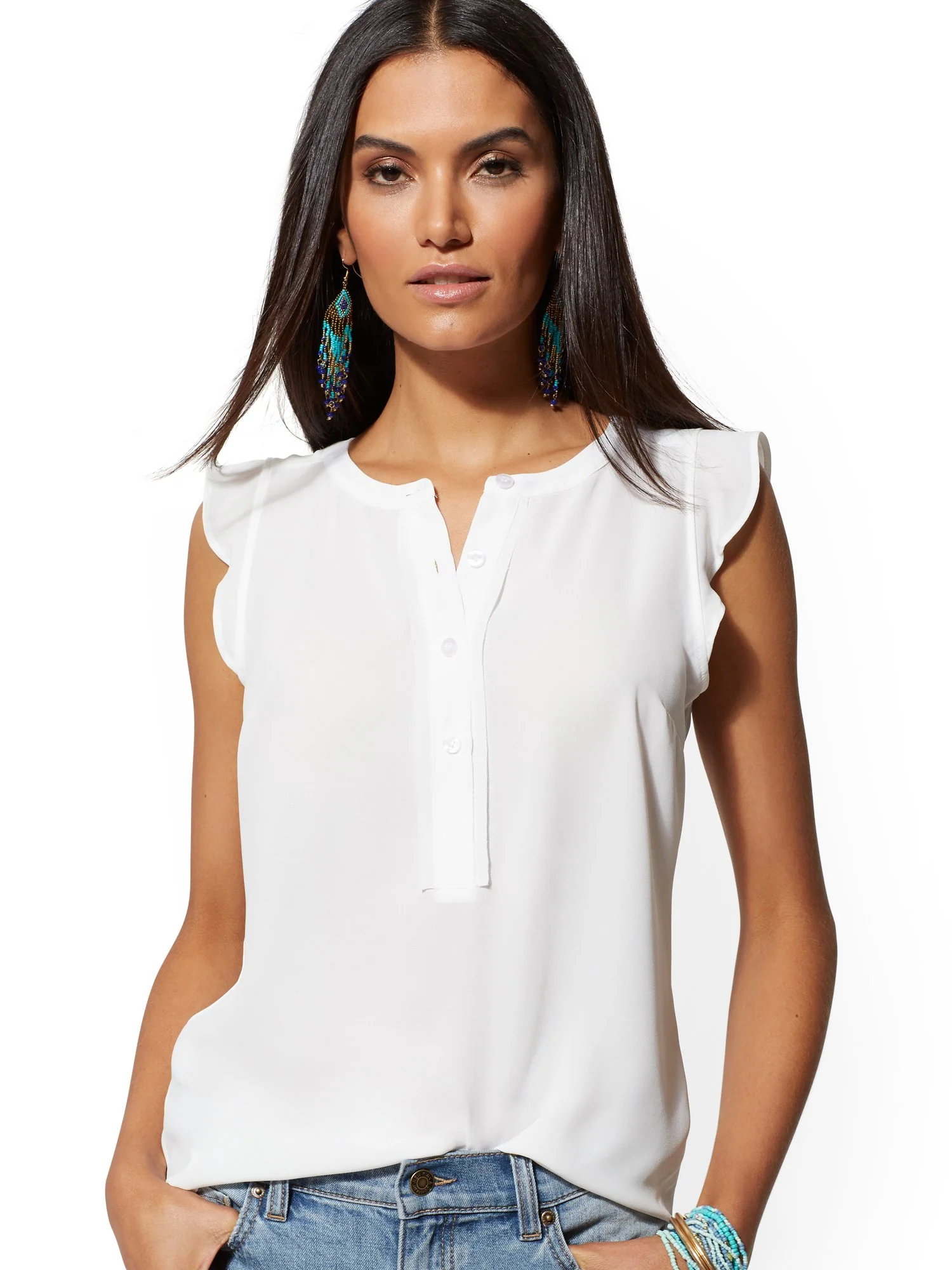Flutter-Sleeve Blouse - Image 4