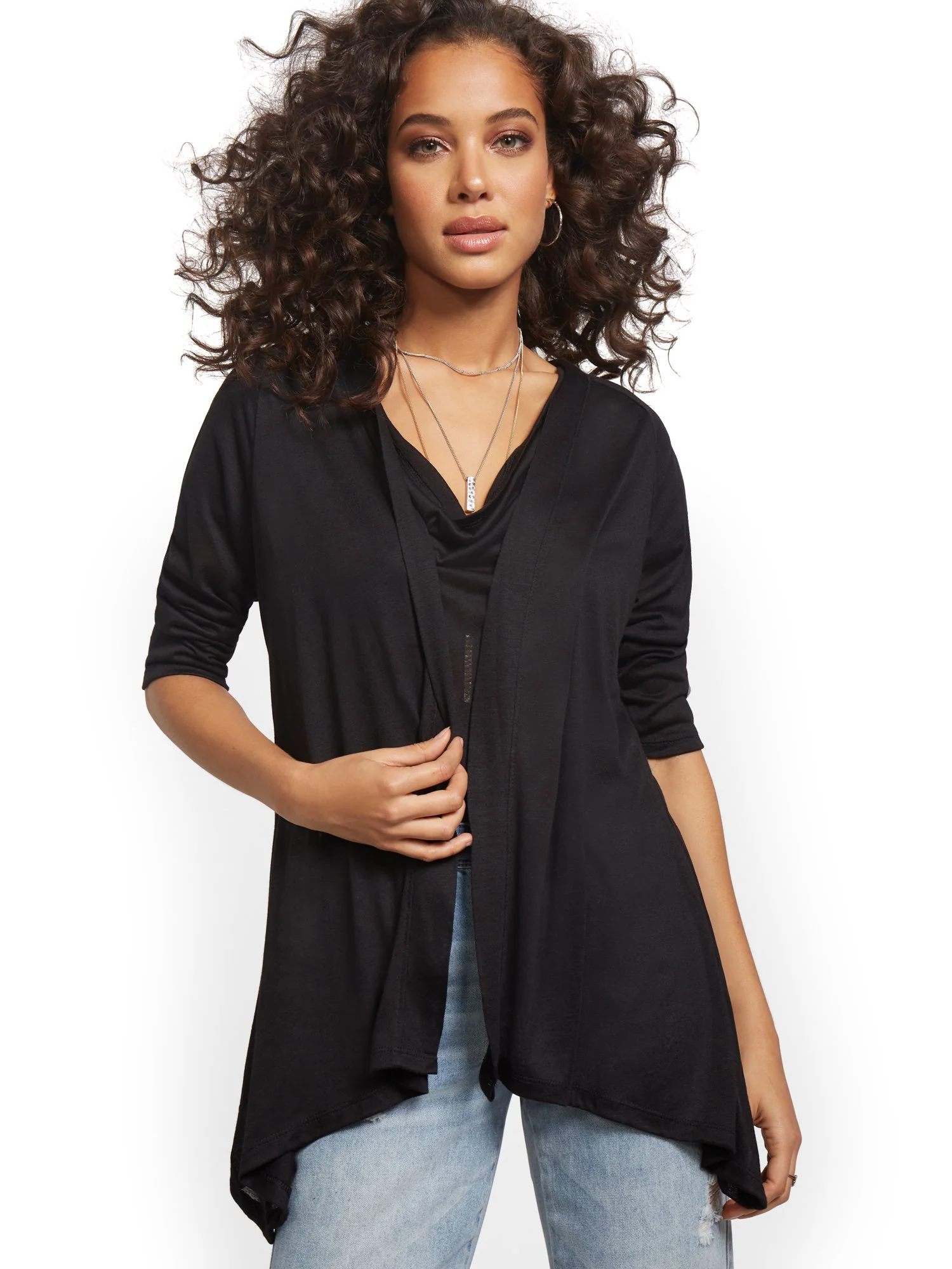 Flyaway Open Cardigan - Sweet Pea - Image 2