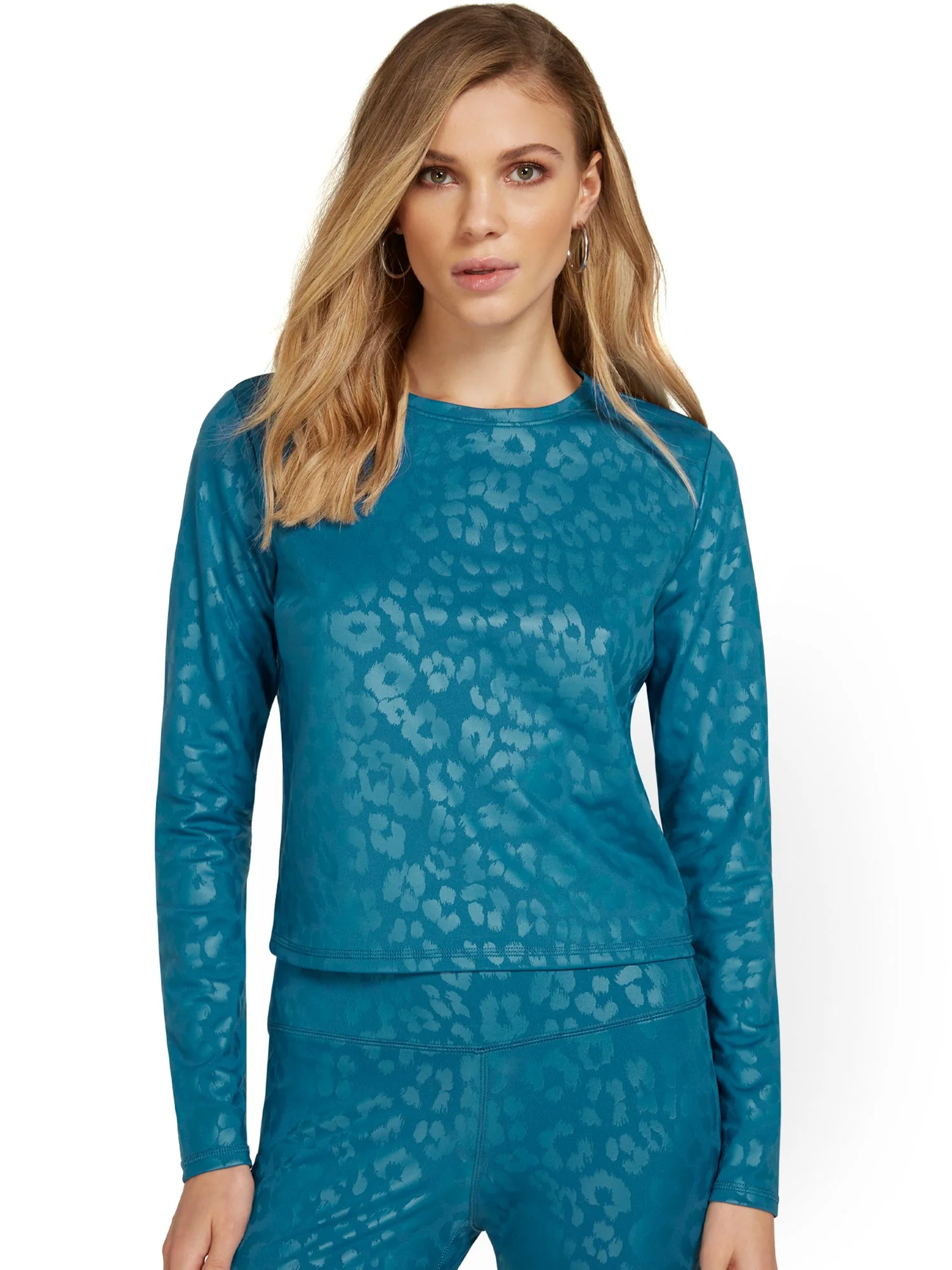 Foil Leopard-Print Yoga Top - Image 6