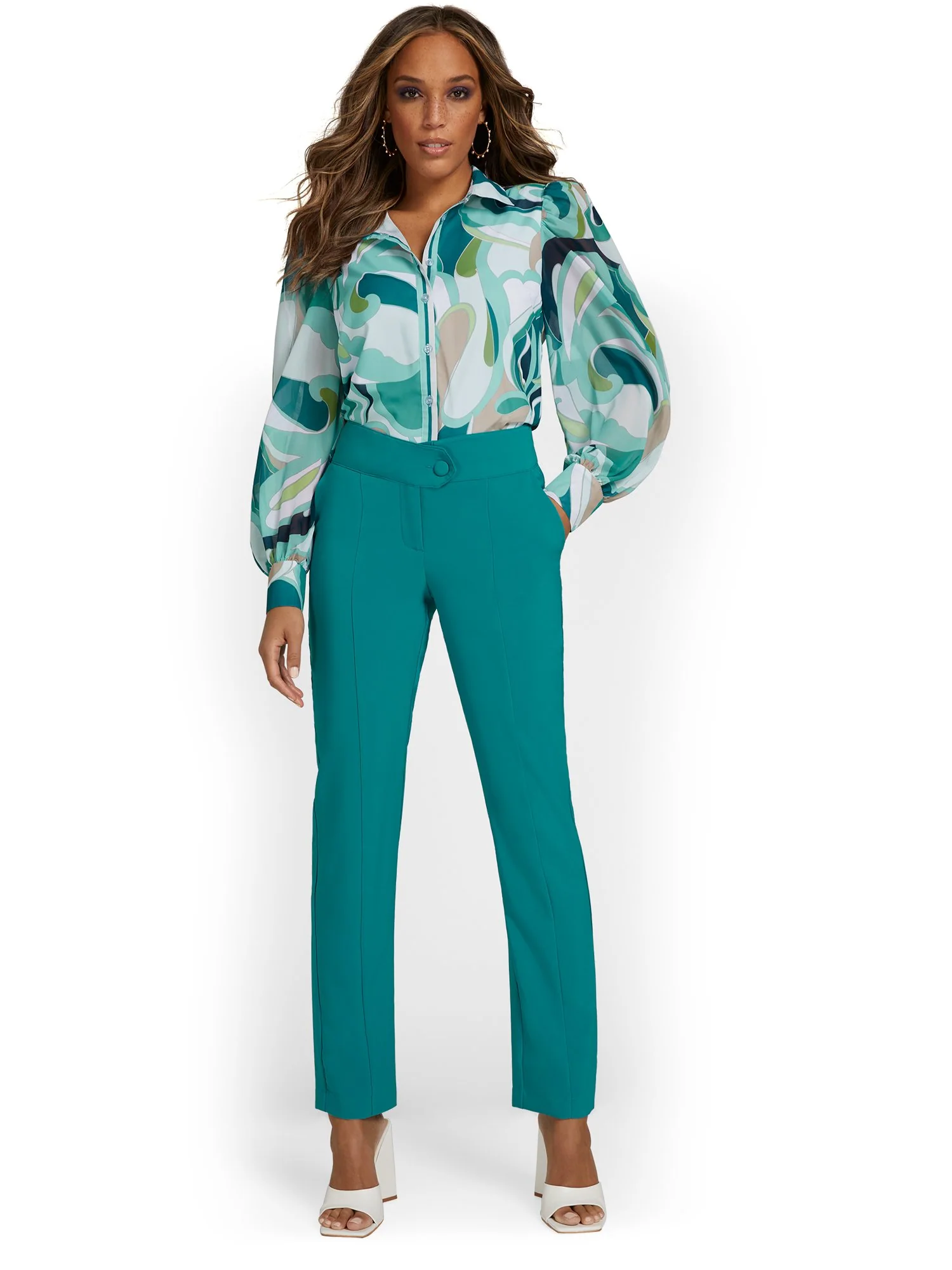 Fold-Over Slim-Leg Pant - Image 8